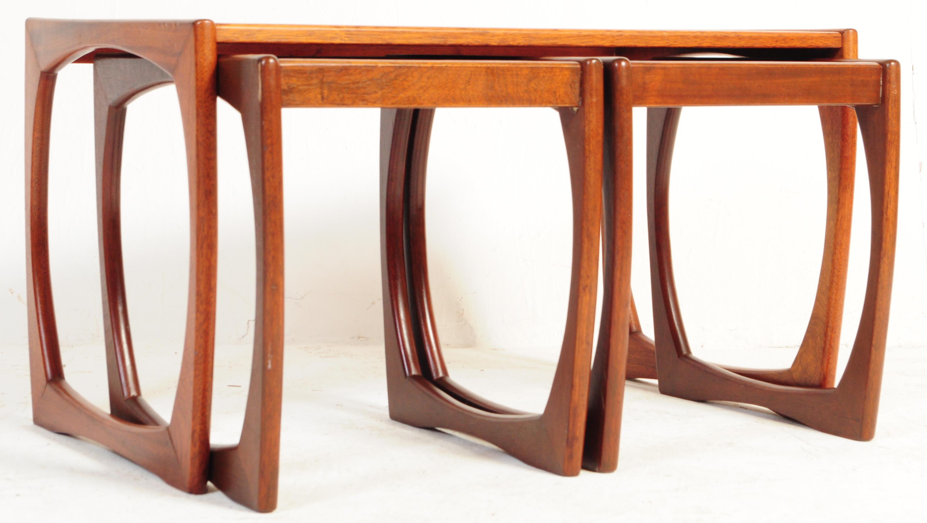 G-PLAN FURNITURE QUADRILLE PATTERN TEAK NEST TABLES