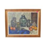 SIGNED 20TH CENTURY OIL ON BOARD STILL LIFE PAINTING