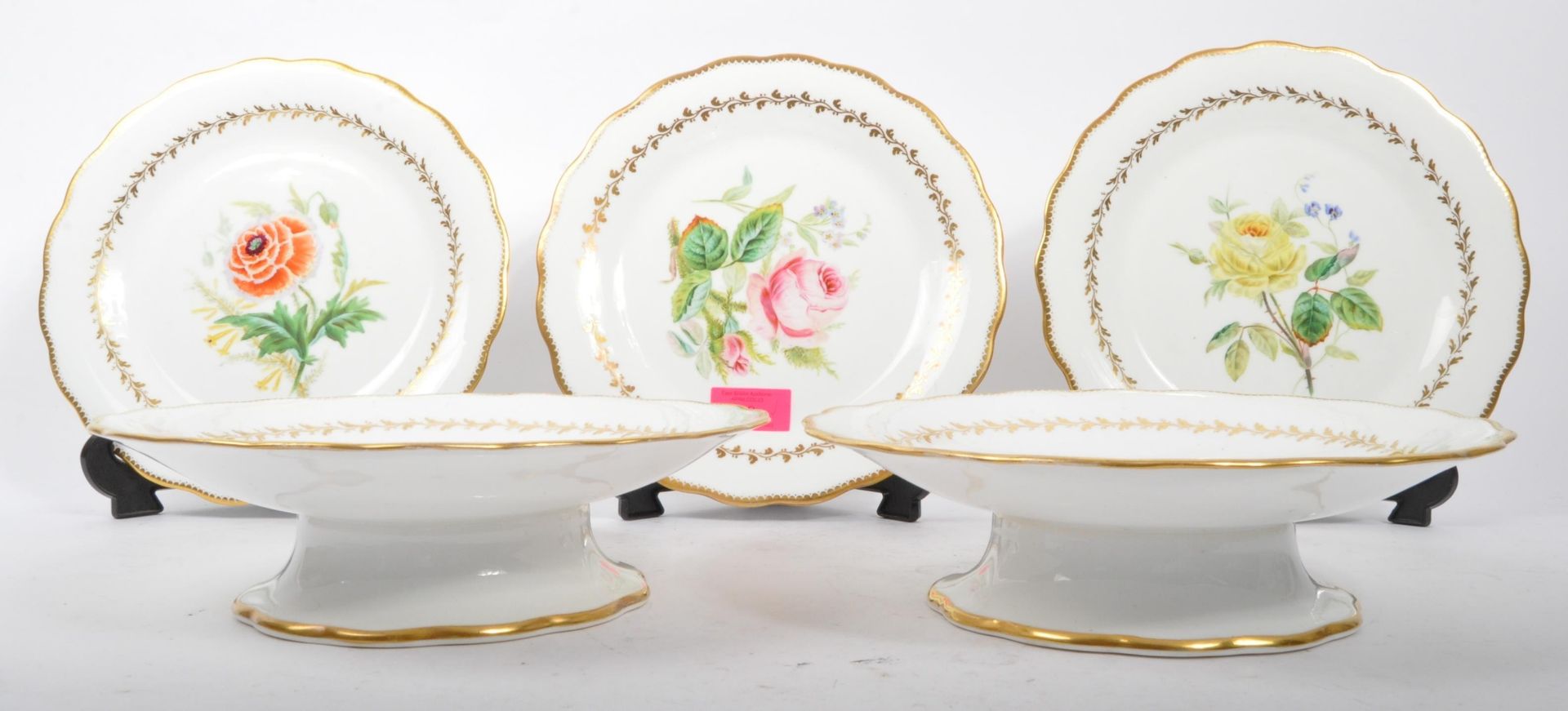 VICTORIAN BONE CHINA ENGLISH DESSERT SERVICE - Image 3 of 5