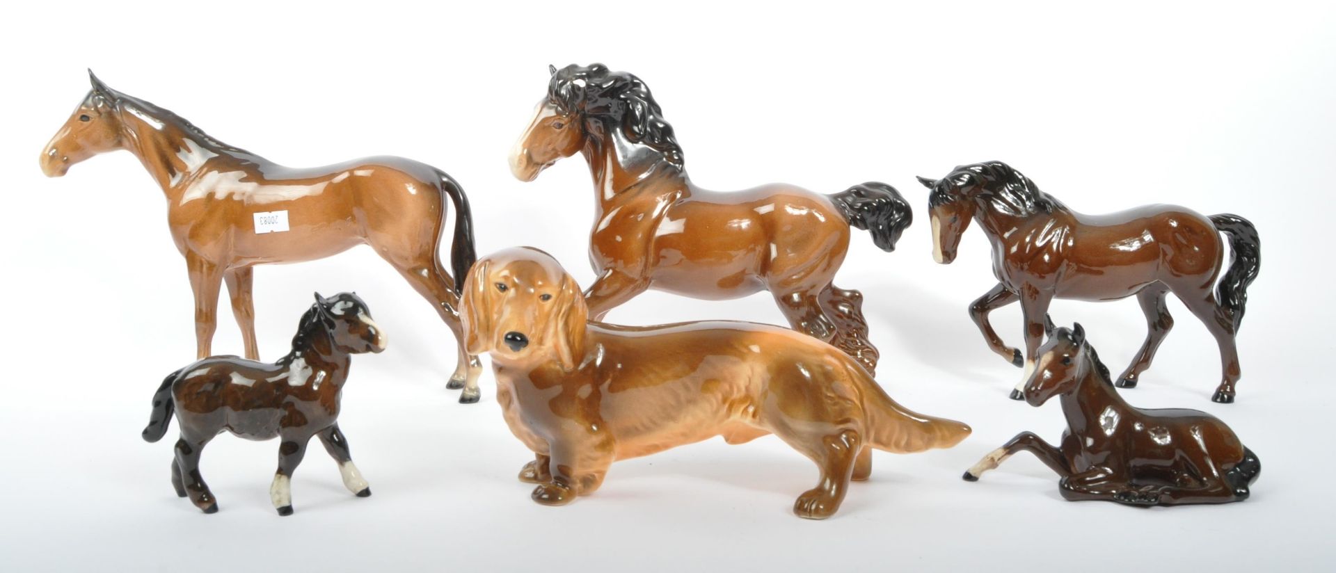 VINTAGE BESWICK & SYLVAC HORSE & DOG FIGURES