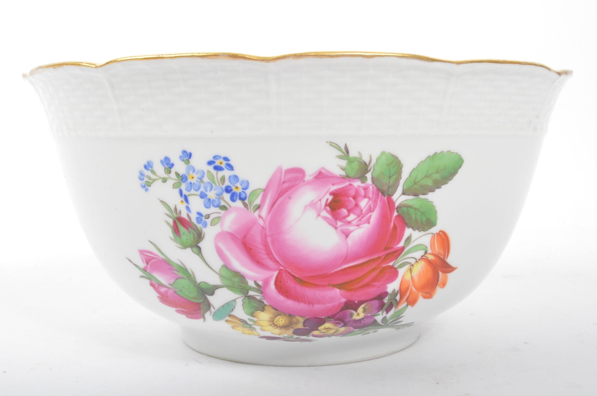 TWO 19TH CENTURY GERMAN MEISSEN PORCELAIN PLATE & BOWL - Image 6 of 6