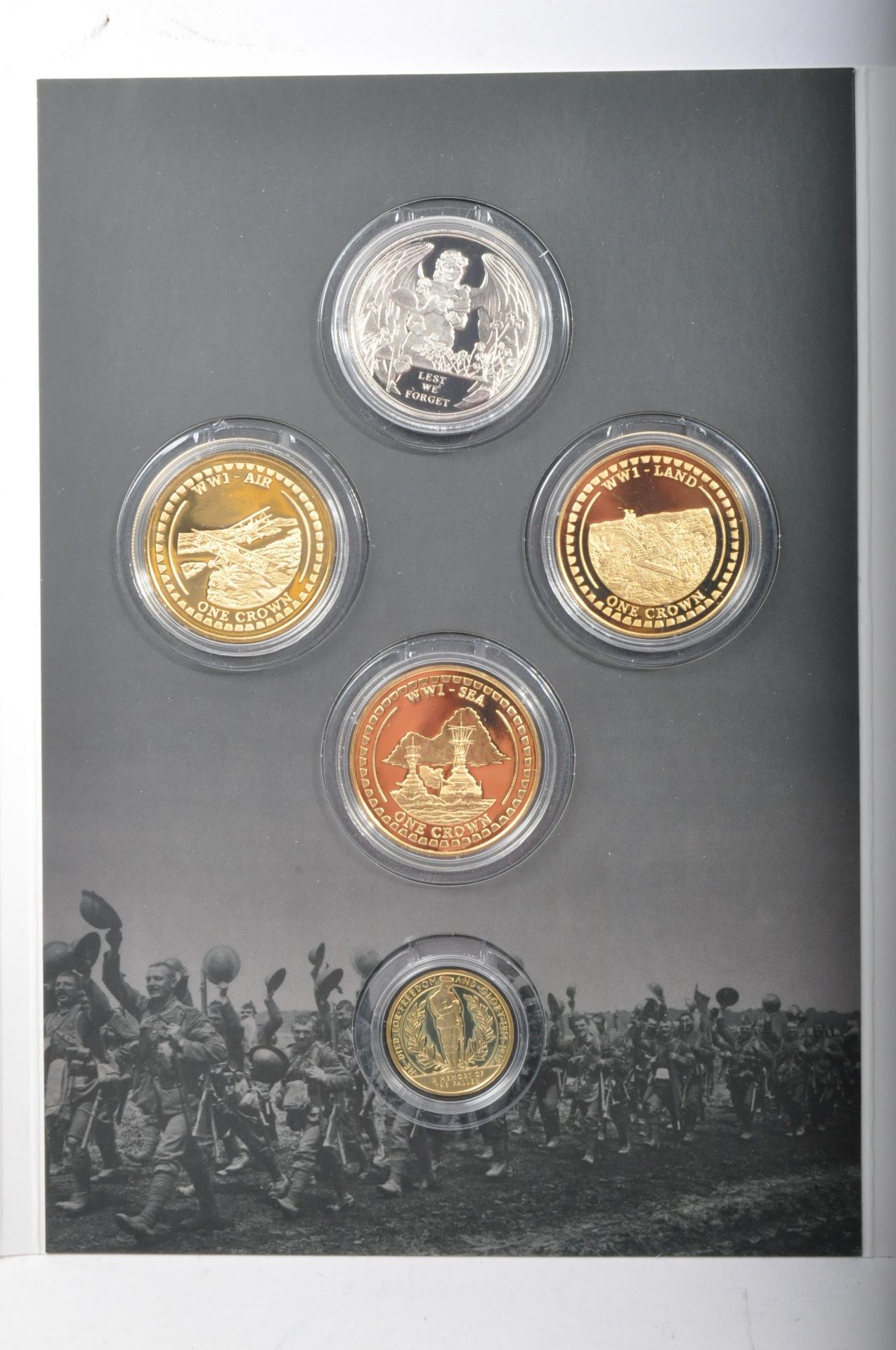 COINS - LONDON MINT - A WAR TO END ALL WARS - FIVE PROOF COIN SET - Image 4 of 5