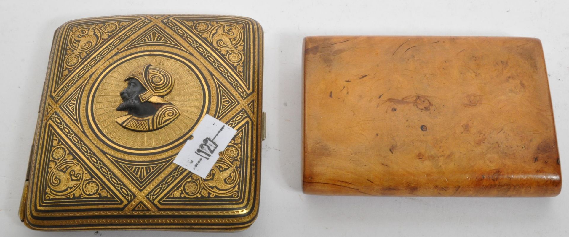 EARLY 20TH CENTURY TOLEDO GOLD INLAY CIGARETTE CASE