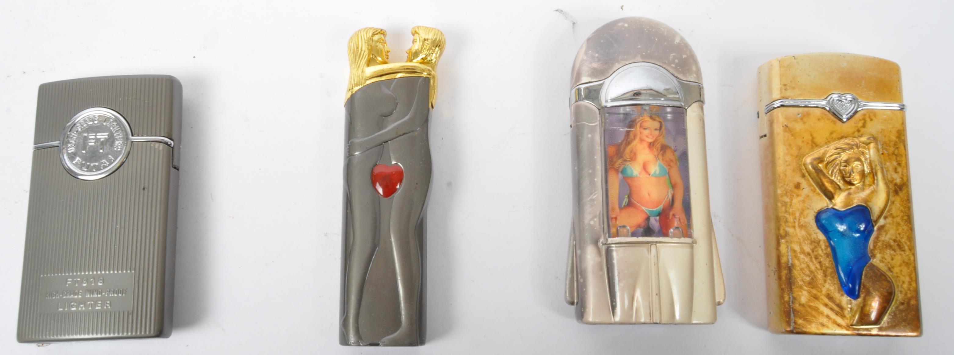 LARGE COLLECTION OF VINTAGE NOVELTY EROTIC CIGARETTE LIGHTERS - Image 10 of 10