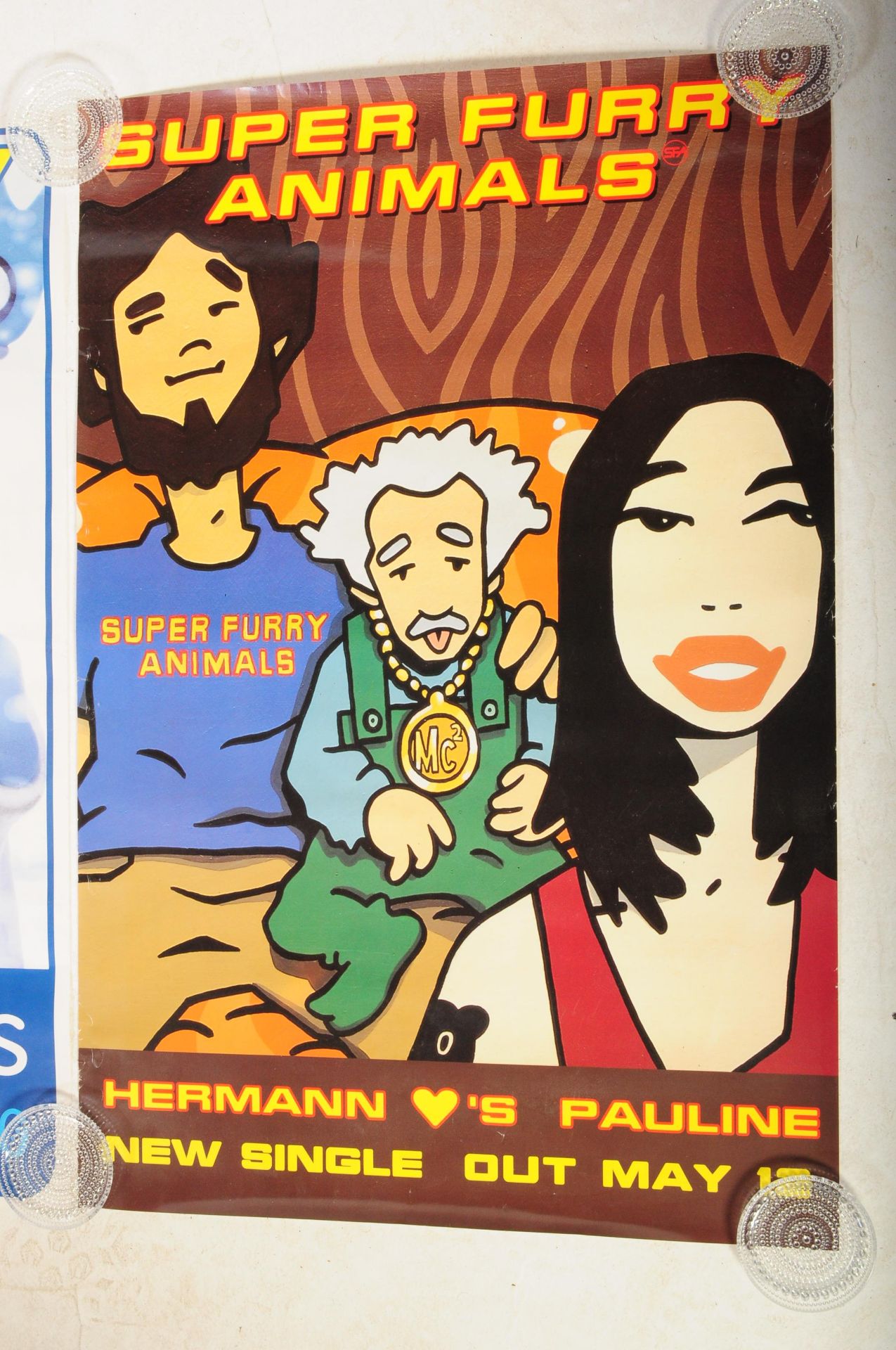 THREE VINTAGE SUPER FURRY ANIMALS POS ADVERTISING POSTERS - Image 4 of 4