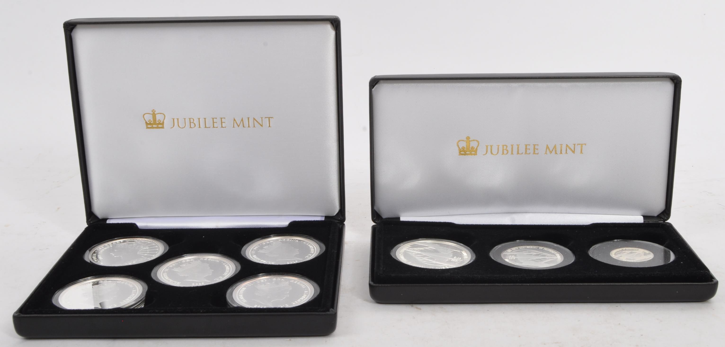 TWO JUBILEE MINT 2019 ANNIVERSARY SILVER PROOF COIN SETS