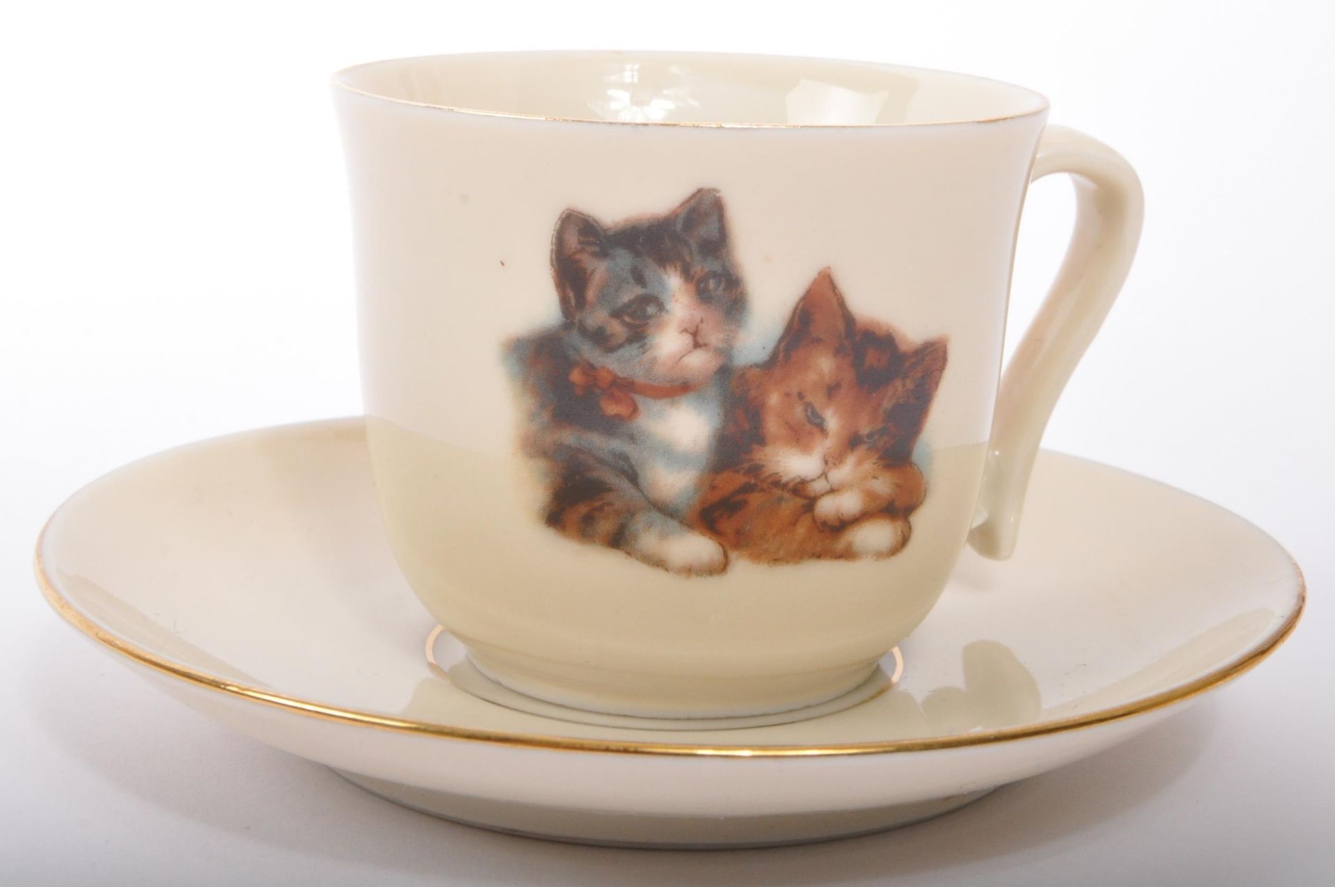 VINTAGE 20TH CENTURY BONE CHINA CAT TEA SERVICE - Image 2 of 5