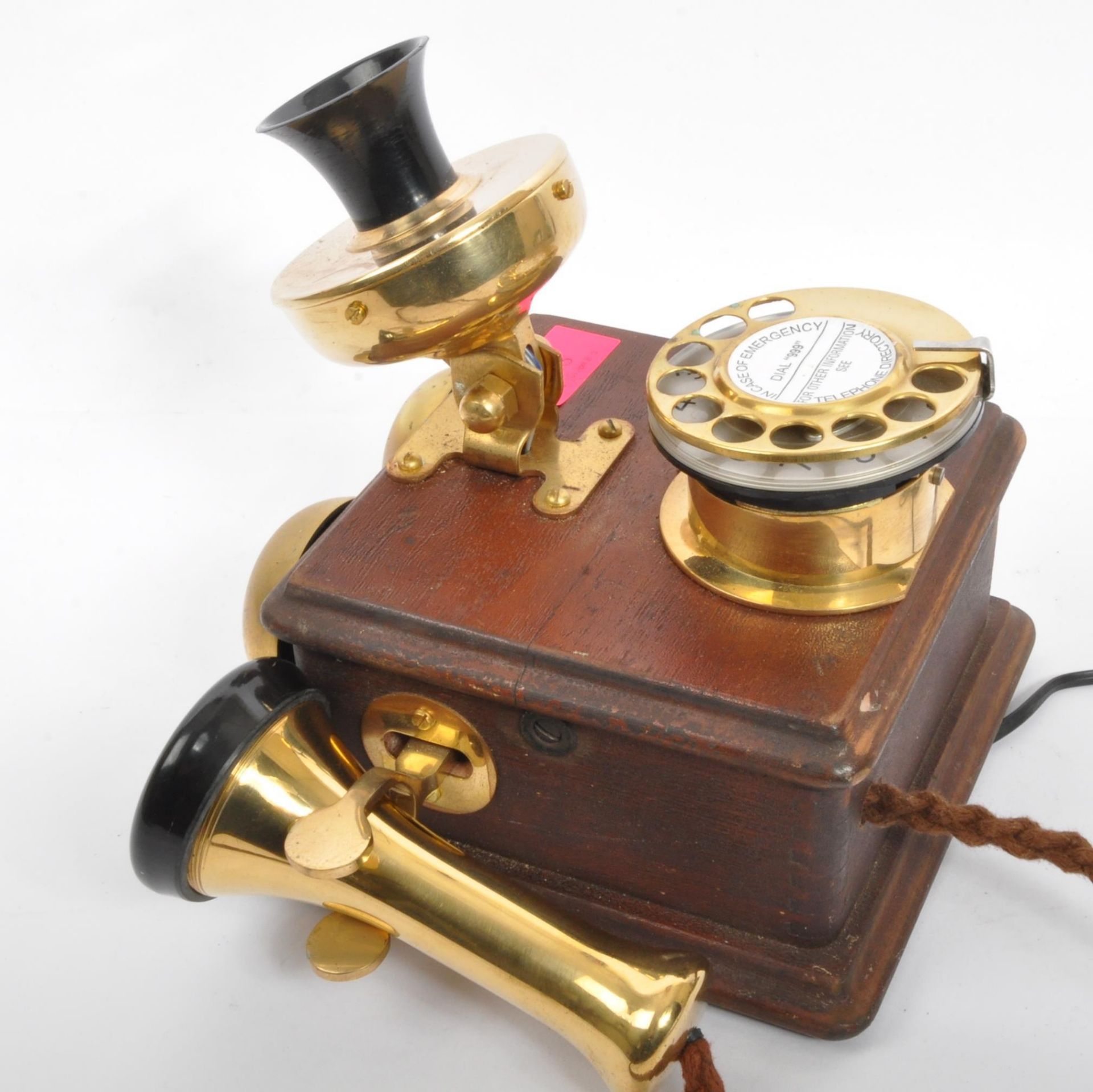 20TH CENTURY GPO 121 MODEL STYLE WOODEN WALL TELEPHONE - Image 2 of 5