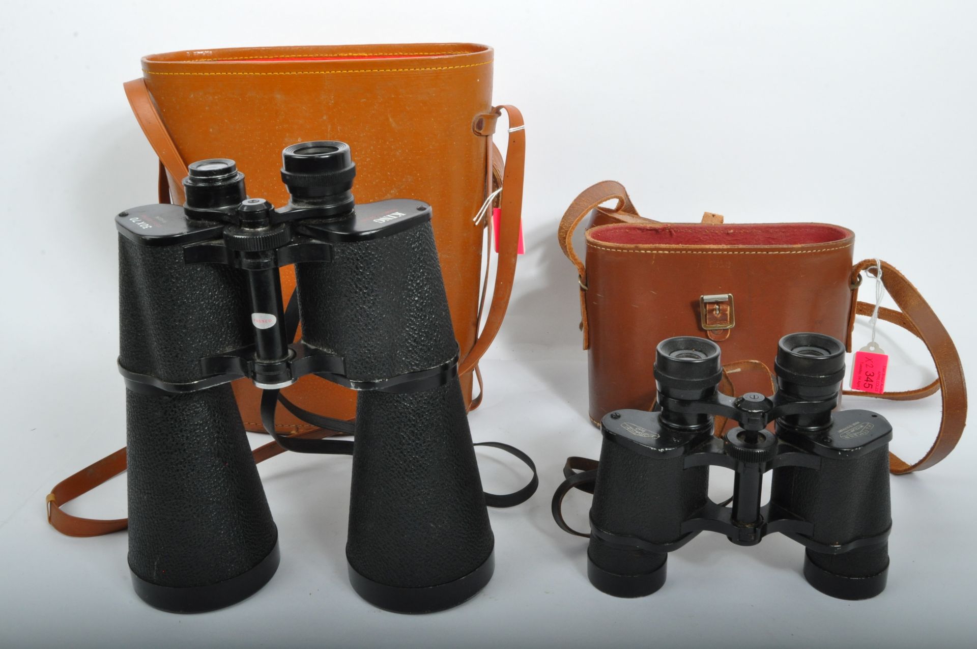 TWO PAIRS OF VINTAGE KING & HARTMANN BINOCULARS