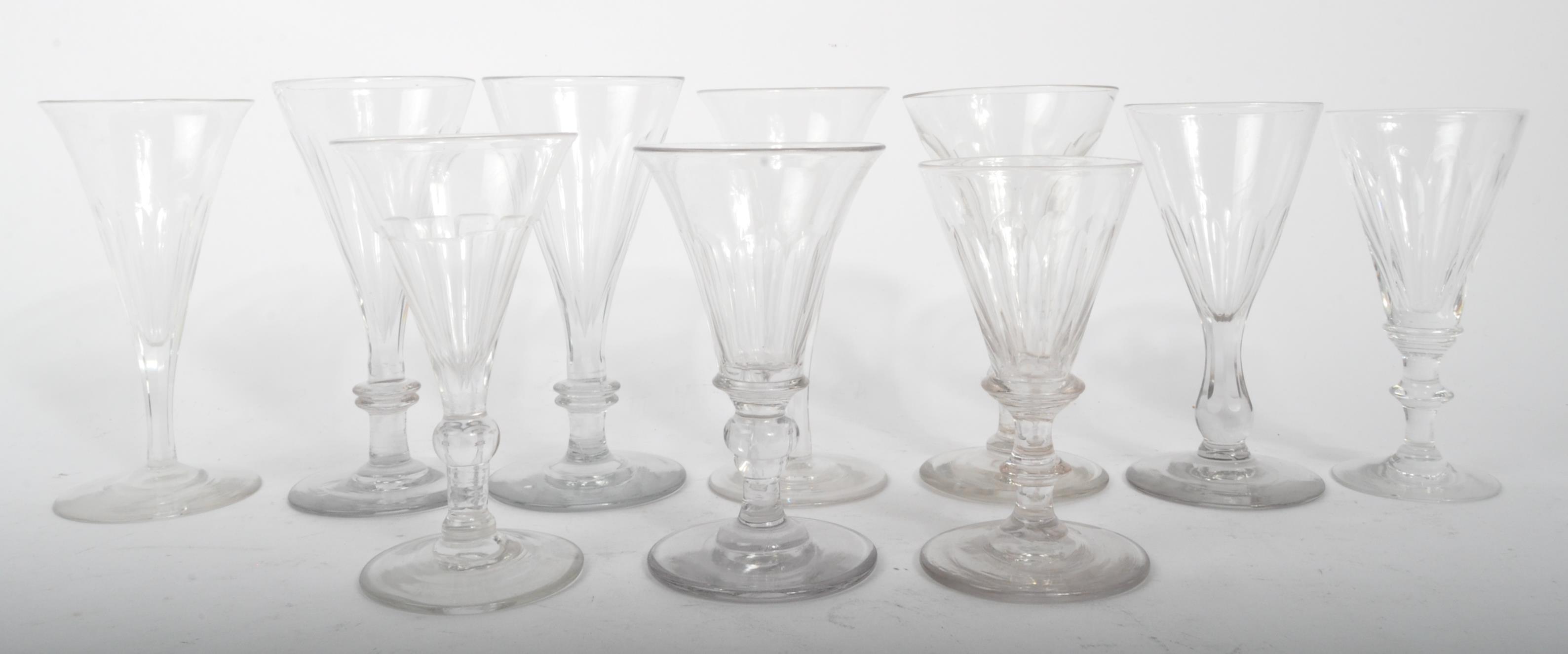 ASSORTMENT OF 18TH & 19TH CENTURY DRINKING GLASSES