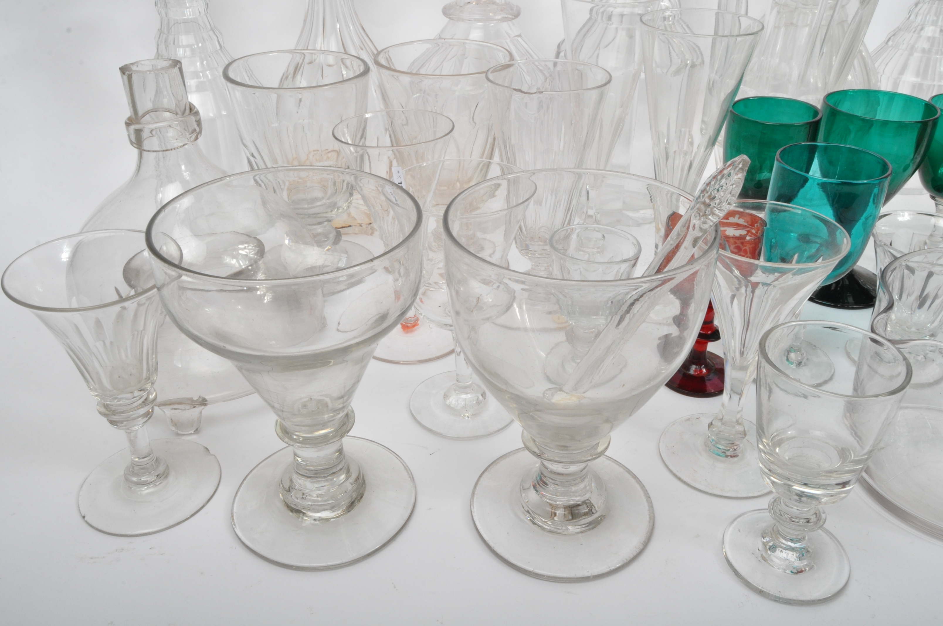 LARGE COLLECTION OF 18TH & 19TH CENTURY CUT GLASS DECANTERS - Image 6 of 7