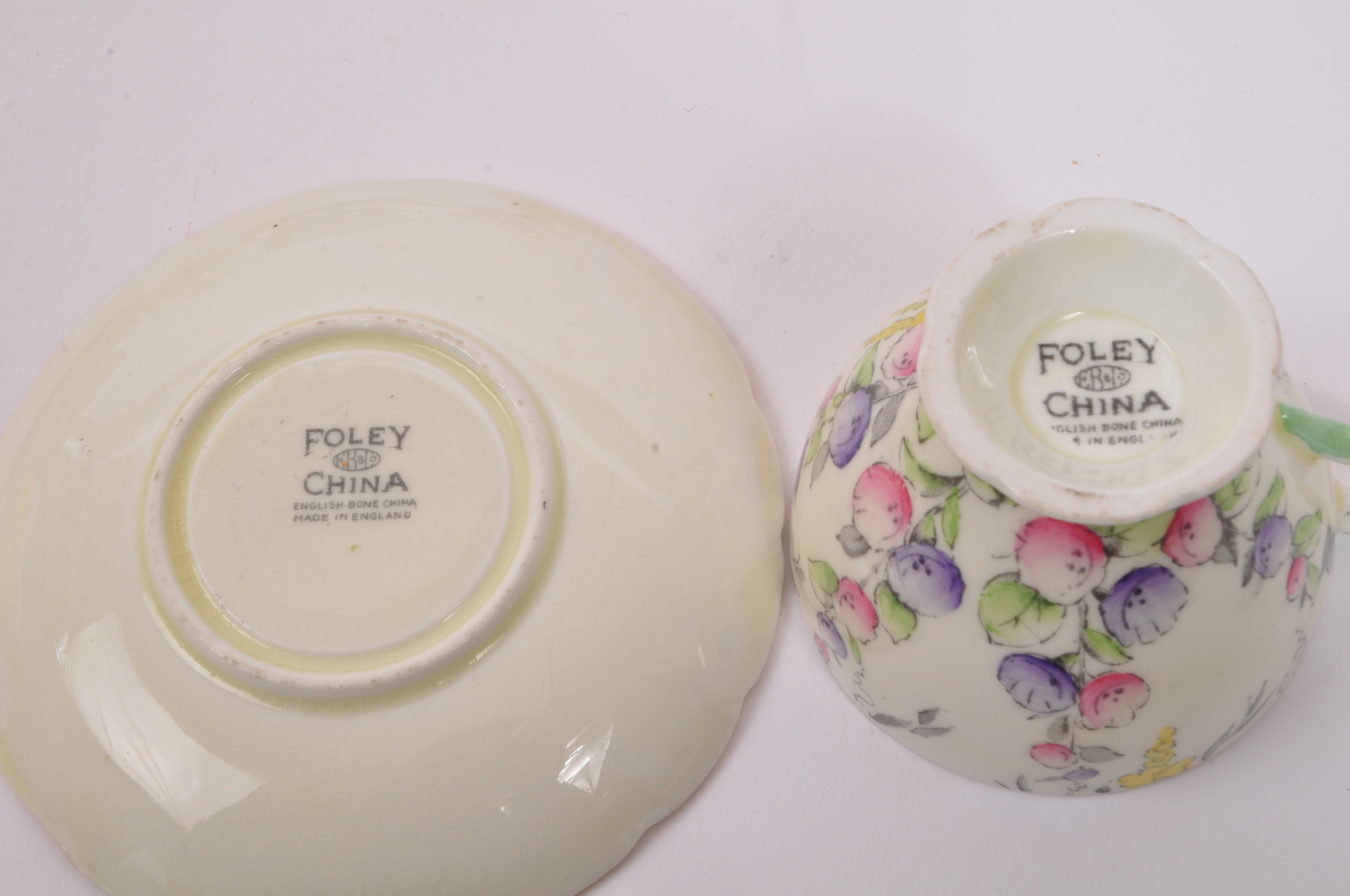 EARLY 20TH CENTURY FOLEY BONE CHINA HAND PAINTED COFFEE SET - Image 3 of 5