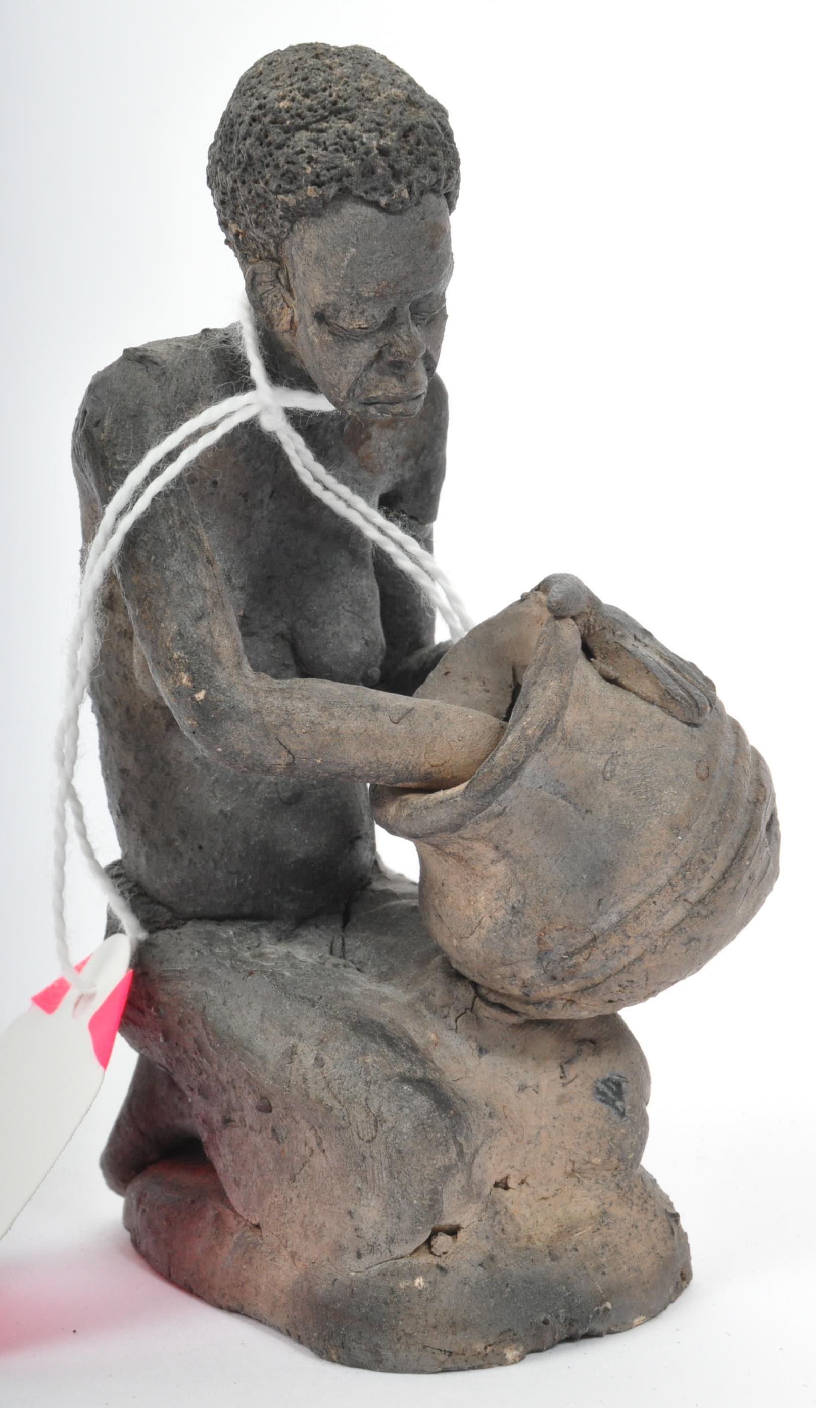 EARLY 20TH CENTURY WEST AFRICAN TRIBAL CLAY SCULPTURE - Image 2 of 5