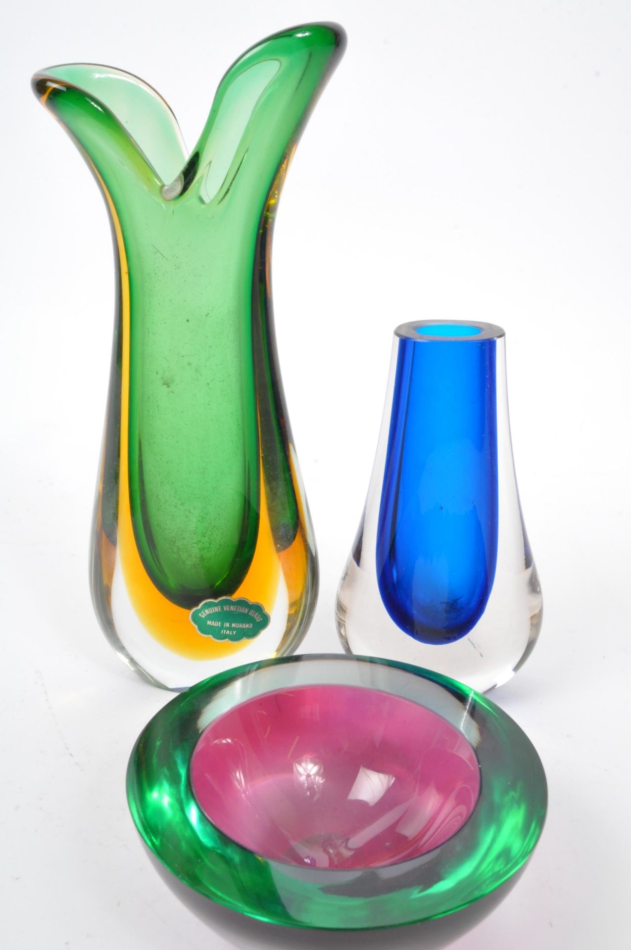 COLLECTION OF VINTAGE ENGLISH & ITALIAN STUDIO ART GLASS - Image 3 of 6