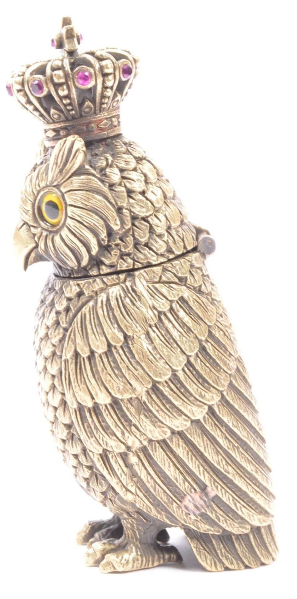 CONTEMPORARY BRASS OWL VESTA CASE - Bild 2 aus 5