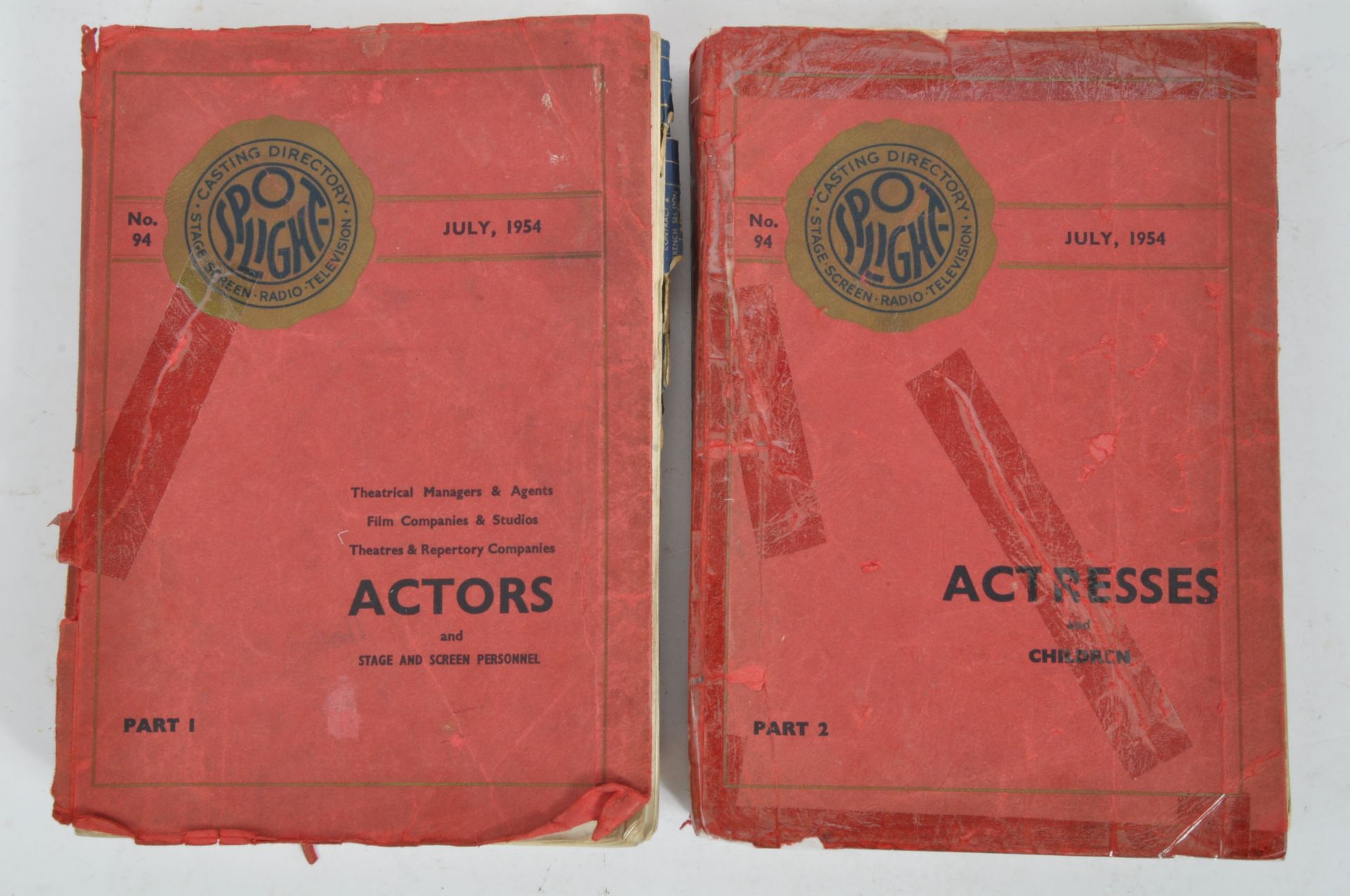 TWO 1950S SILVER SCREEN CASTING DIRECTORIES