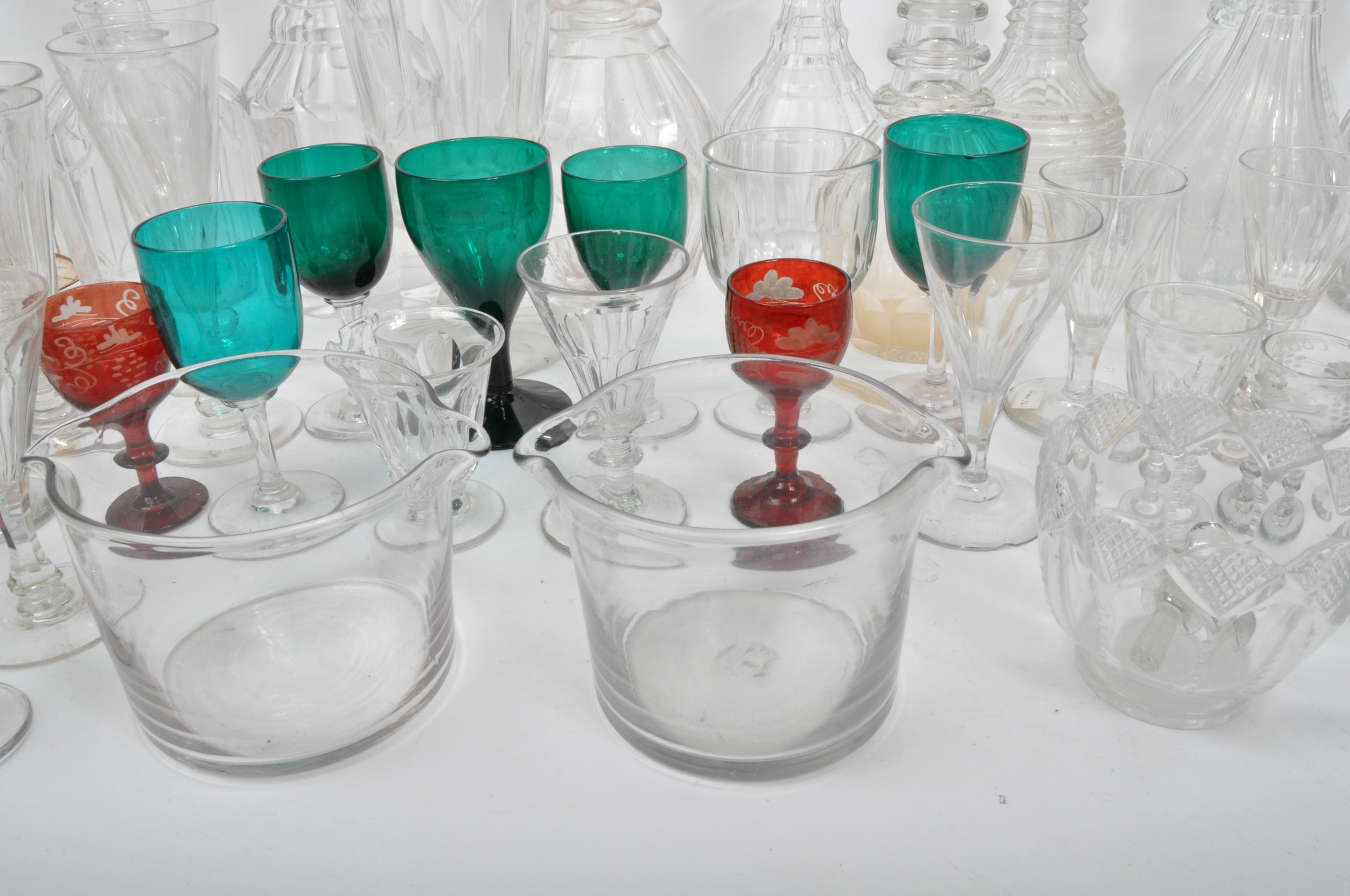 LARGE COLLECTION OF 18TH & 19TH CENTURY CUT GLASS DECANTERS - Image 5 of 7