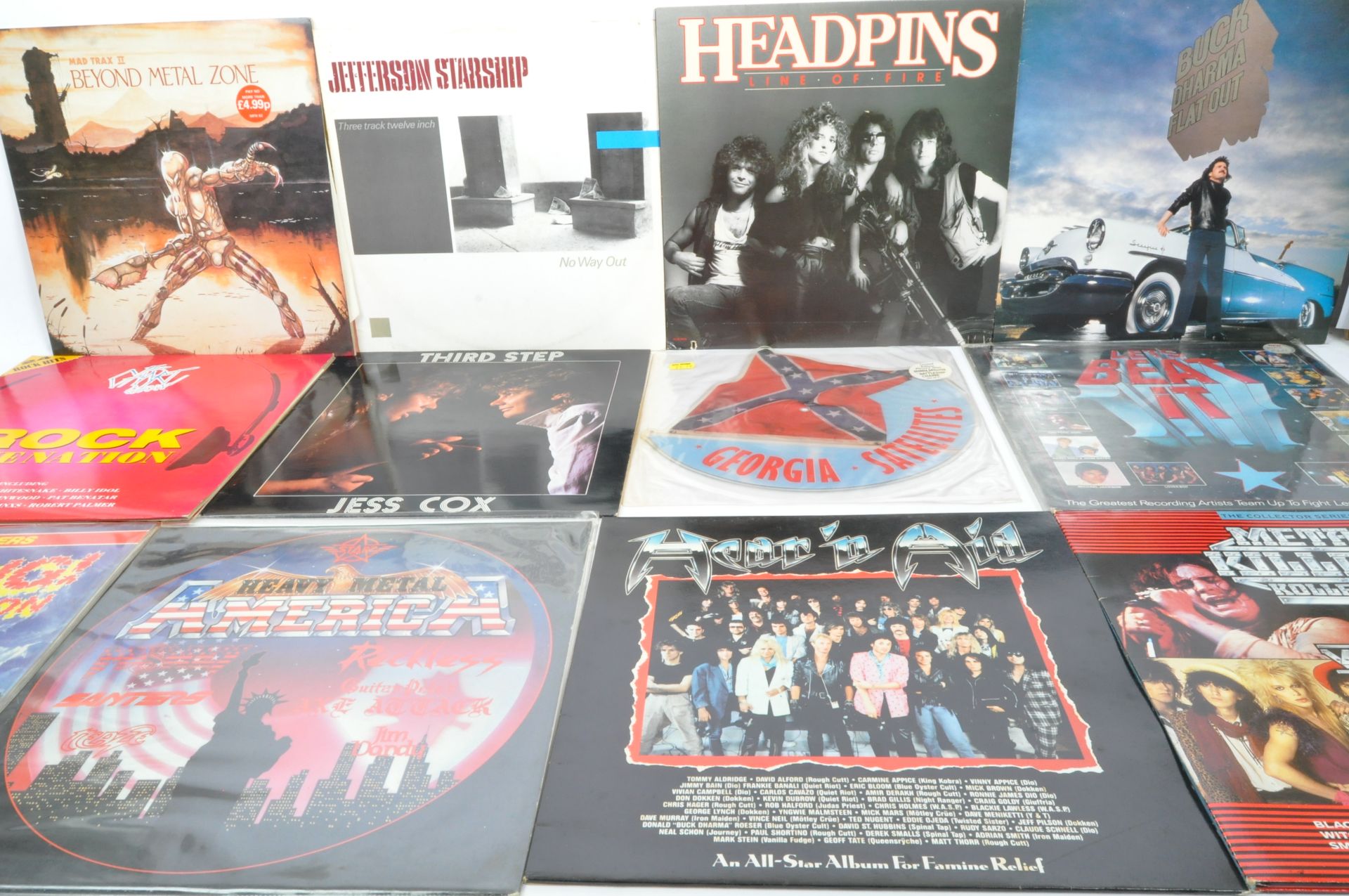 COLLECTION OF HEAVY METAL VINYL RECORDS - LP - PICTURE DISC - 45'S