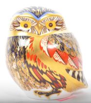 ROYAL CROWN DERBY BONE CHINA OWL PAPERWEIGHT