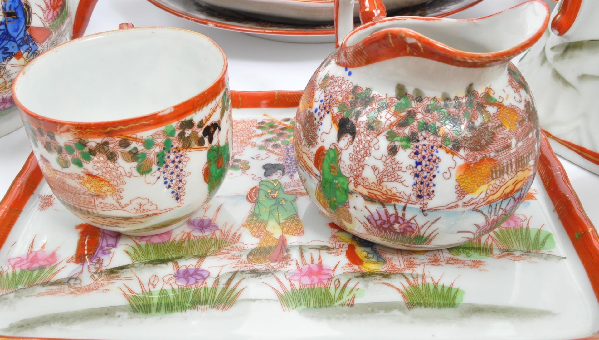 LARGE JAPANESE CHINA TEA / DINNER SERVICE - Bild 5 aus 6