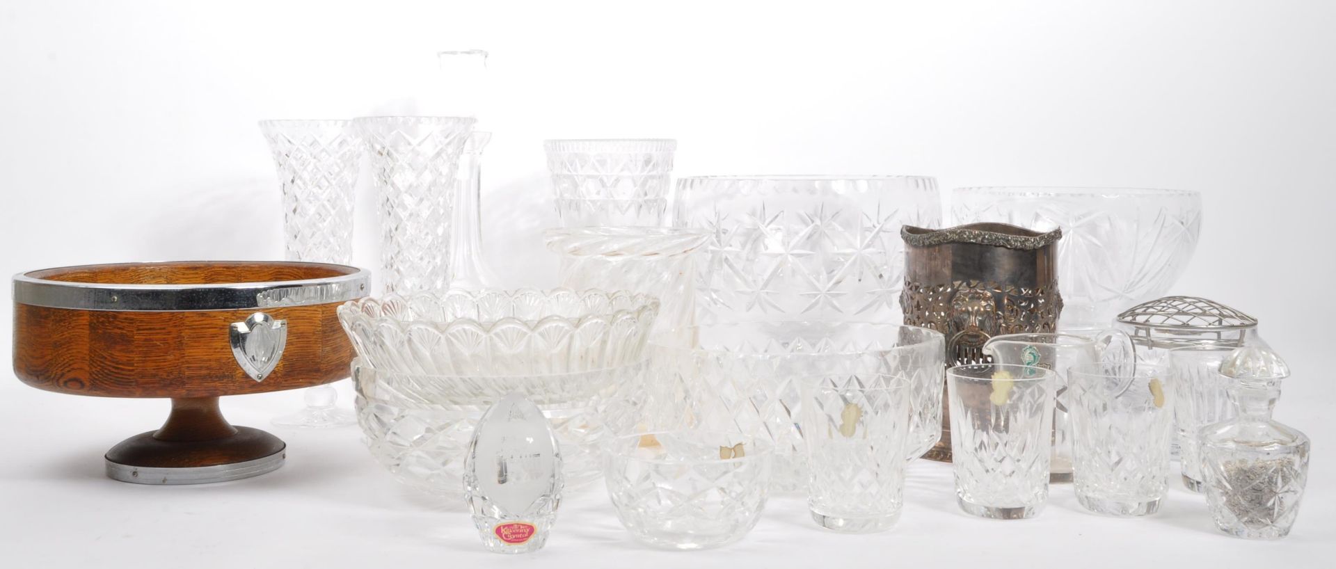 LARGE COLLECTION OF CUT GLASS - INC WATERFORD - KILKENNY