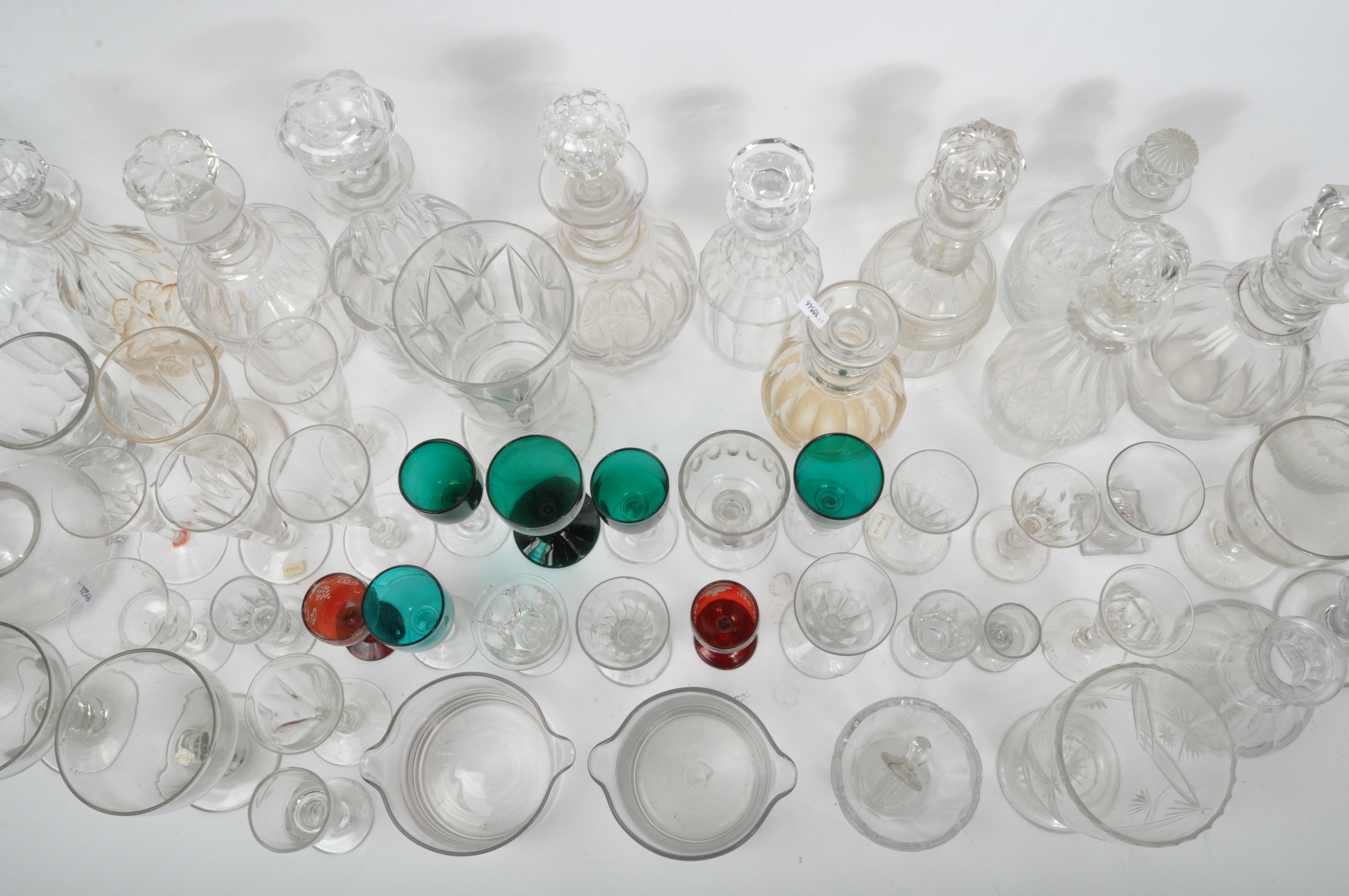 LARGE COLLECTION OF 18TH & 19TH CENTURY CUT GLASS DECANTERS - Image 7 of 7