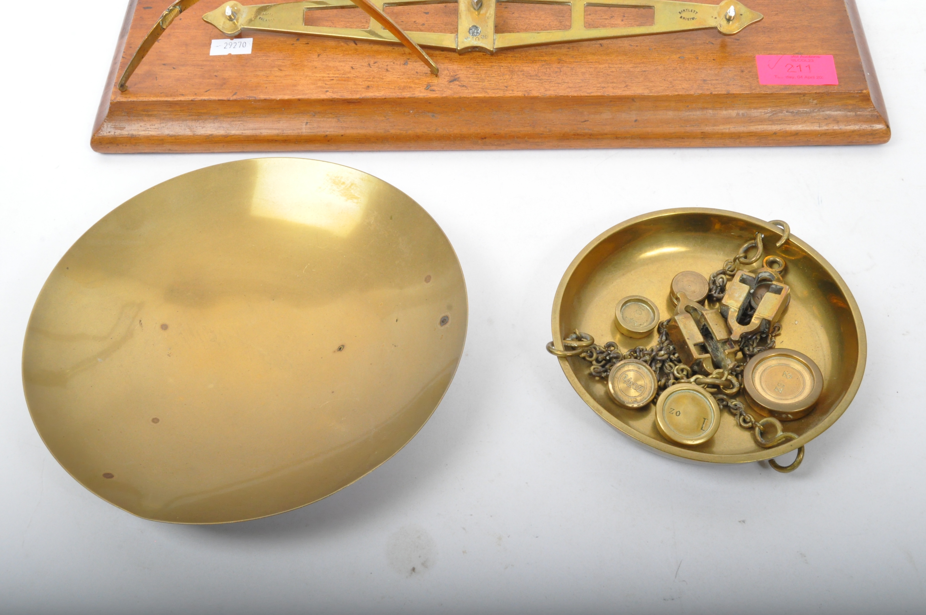 COLLECTION OF THREE VINTAGE BRASS POSTAL SCALES - Image 3 of 6