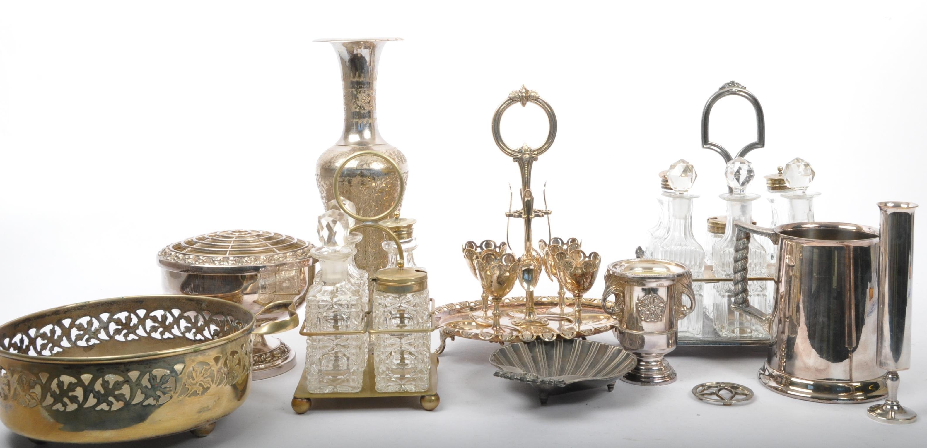 COLLECTION VICTORIAN & LATER SILVER PLATED ITEMS