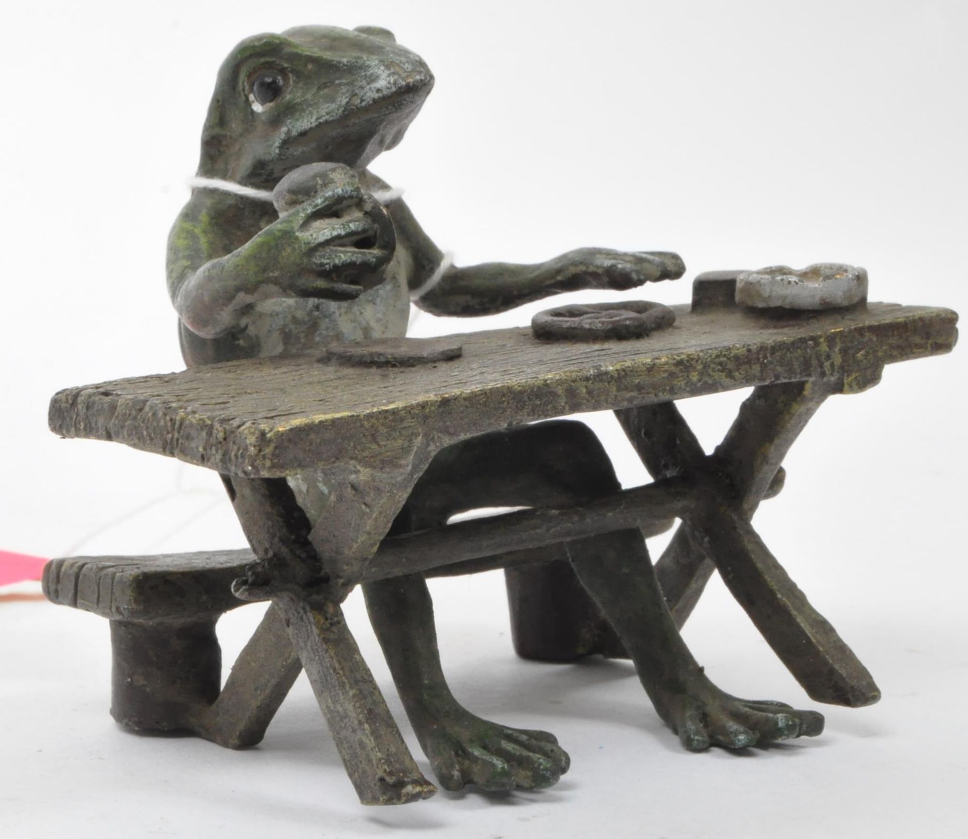 CONTEMPORARY AUSTRIAN STYLE COLD PAINTED BRONZE FROG FIGURE