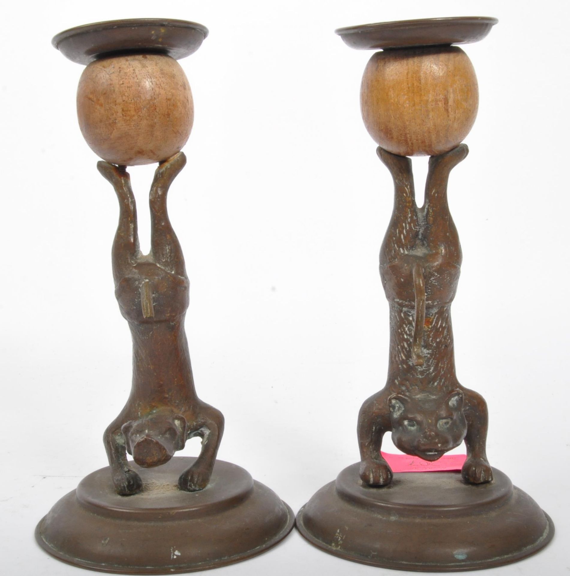 PAIR OF VINTAGE CIRCA 1970S ANIMAL CANDLE STICK HOLDERS