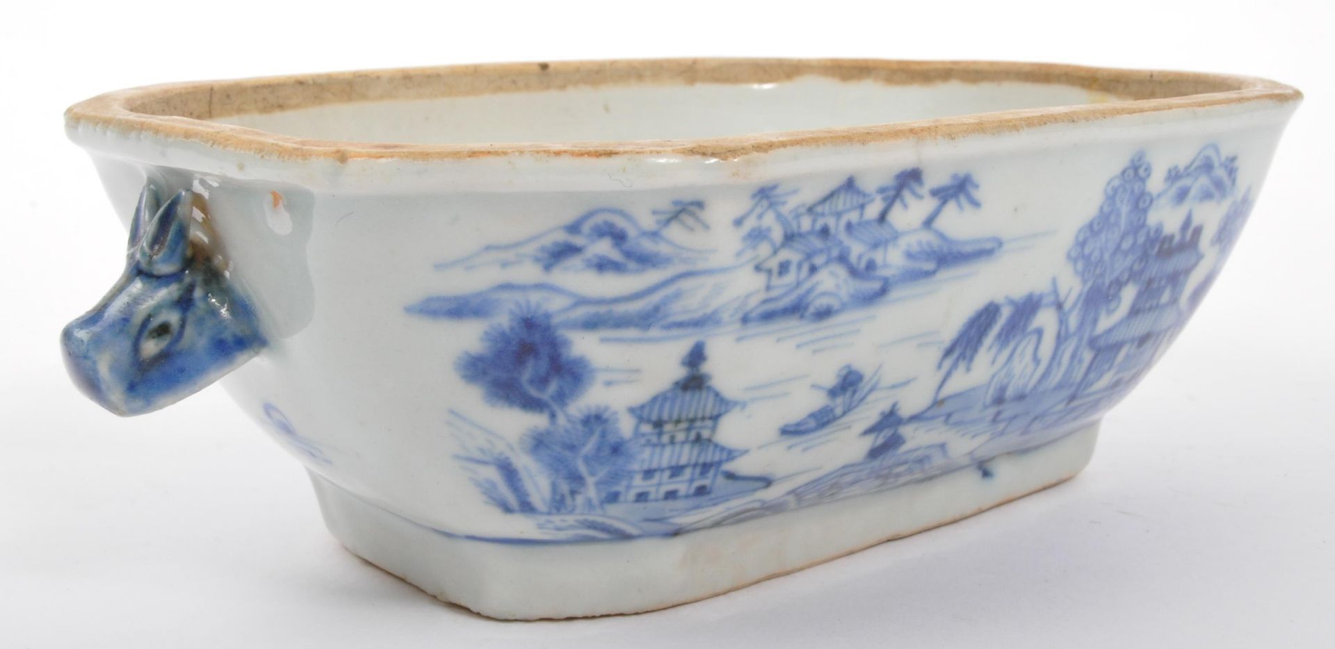 19TH CENTURY CHINESE BLUE & WHITE CHINA DISH - Image 5 of 5