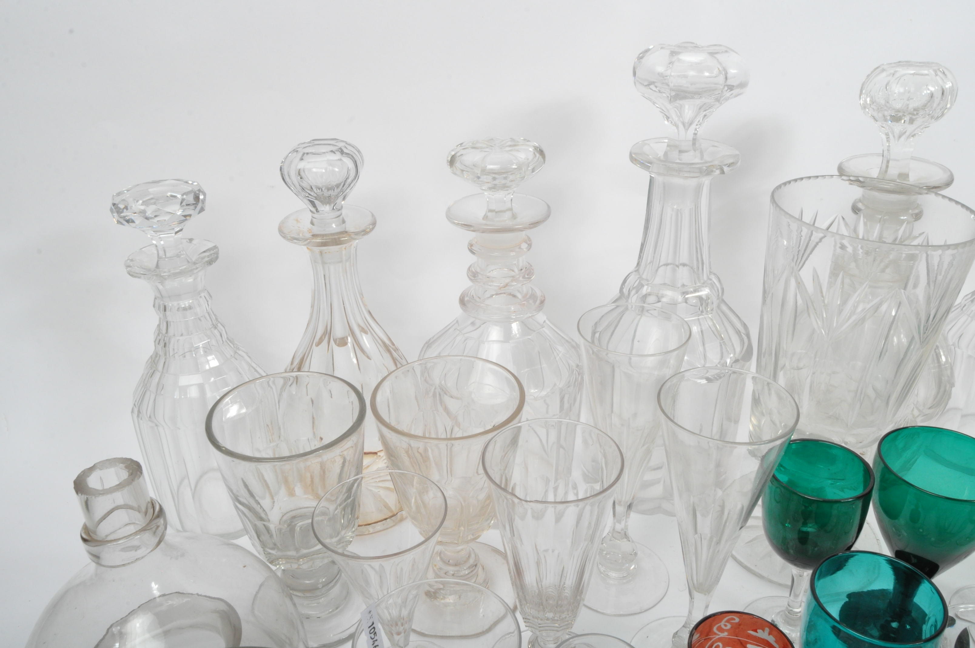 LARGE COLLECTION OF 18TH & 19TH CENTURY CUT GLASS DECANTERS - Image 2 of 7