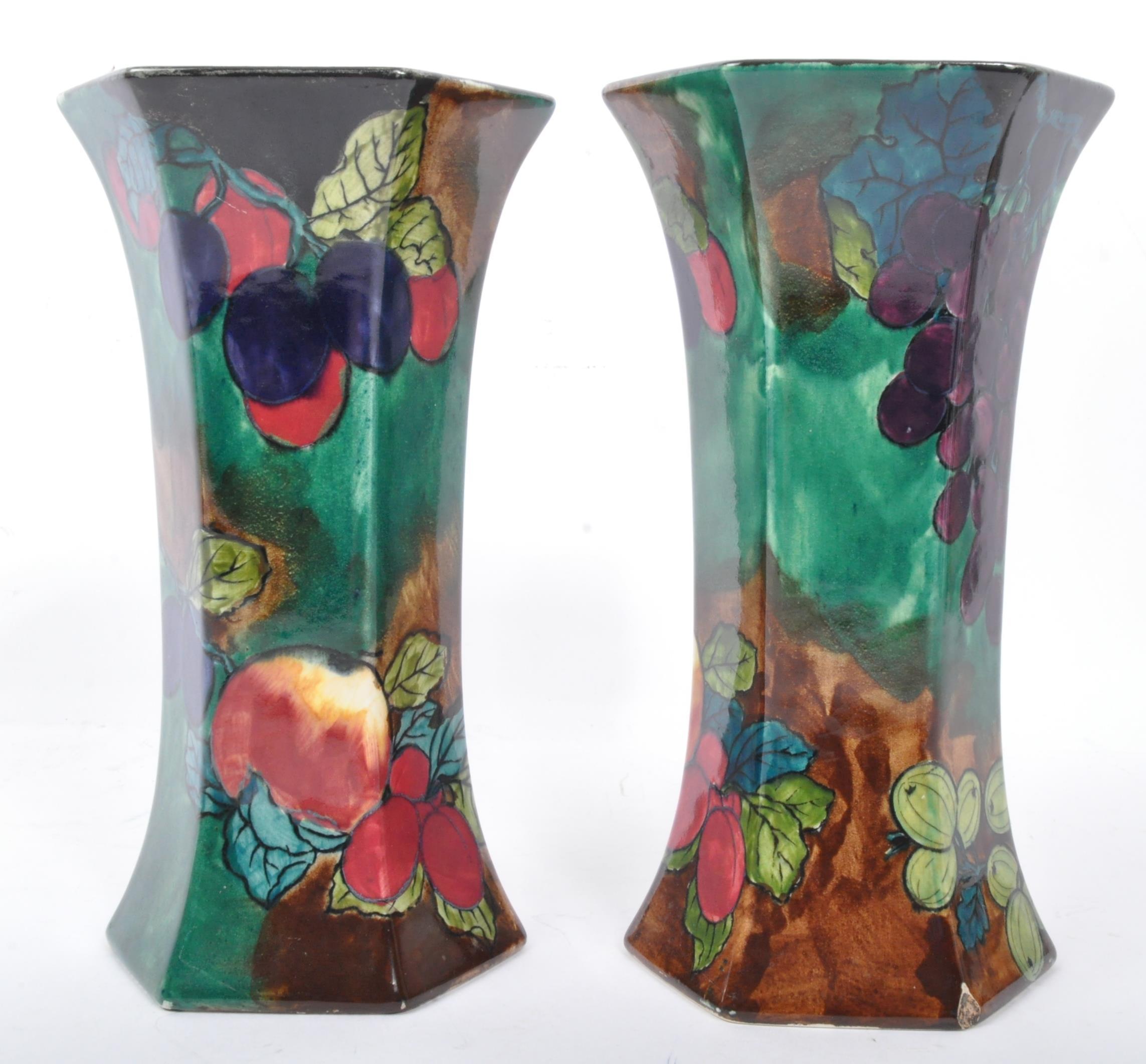 PAIR OF ART DECO S. HANDCOCK & SONS F. X. ABRAHAM RUBENS VASES