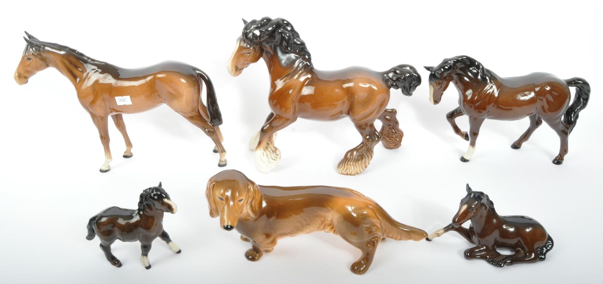 VINTAGE BESWICK & SYLVAC HORSE & DOG FIGURES - Image 2 of 7