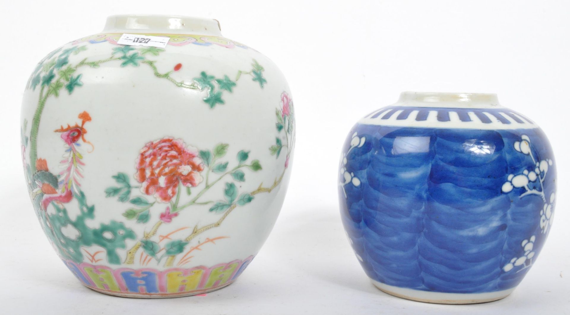 TWO 19TH CENTURY CHINESE GINGER JARS