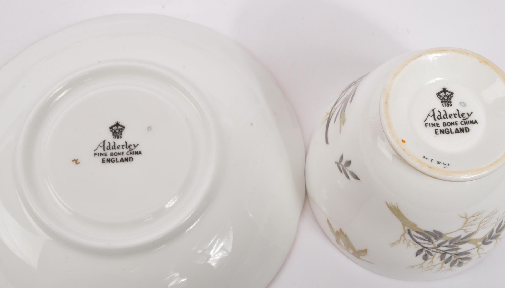 ADDERLEY FINE BONE CHINA PORCELAIN TEA SERVICE SET - Image 6 of 6