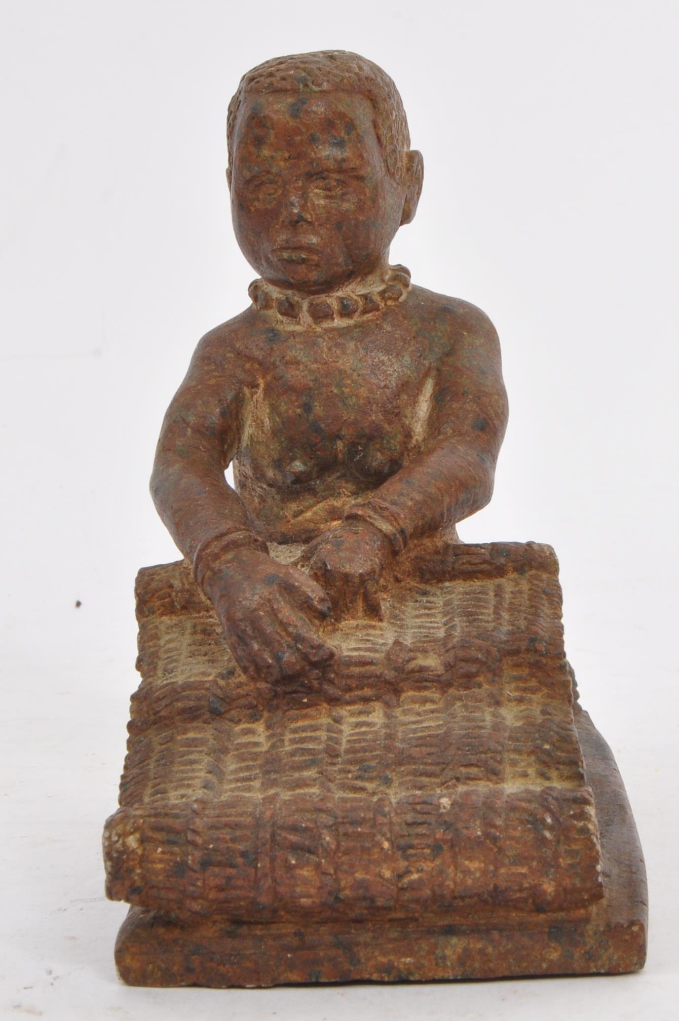 20TH CENTURY AFRICAN TRIBAL CARVED STONE FIGURAL SCULPTURE