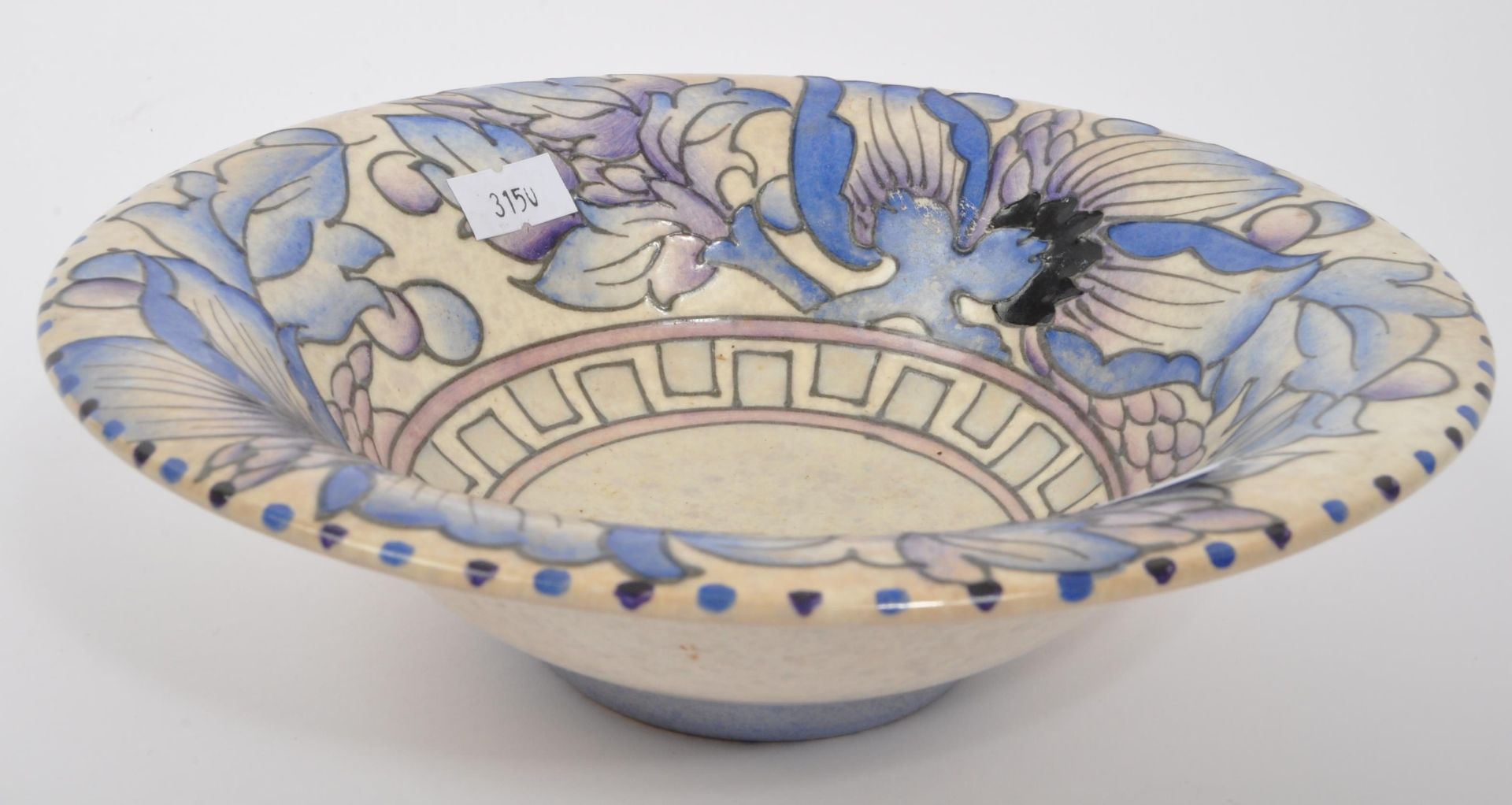 1930'S CHARLOTTE RHEAD BURSLEYWARE IRIS POTTERY BOWL - Bild 2 aus 7