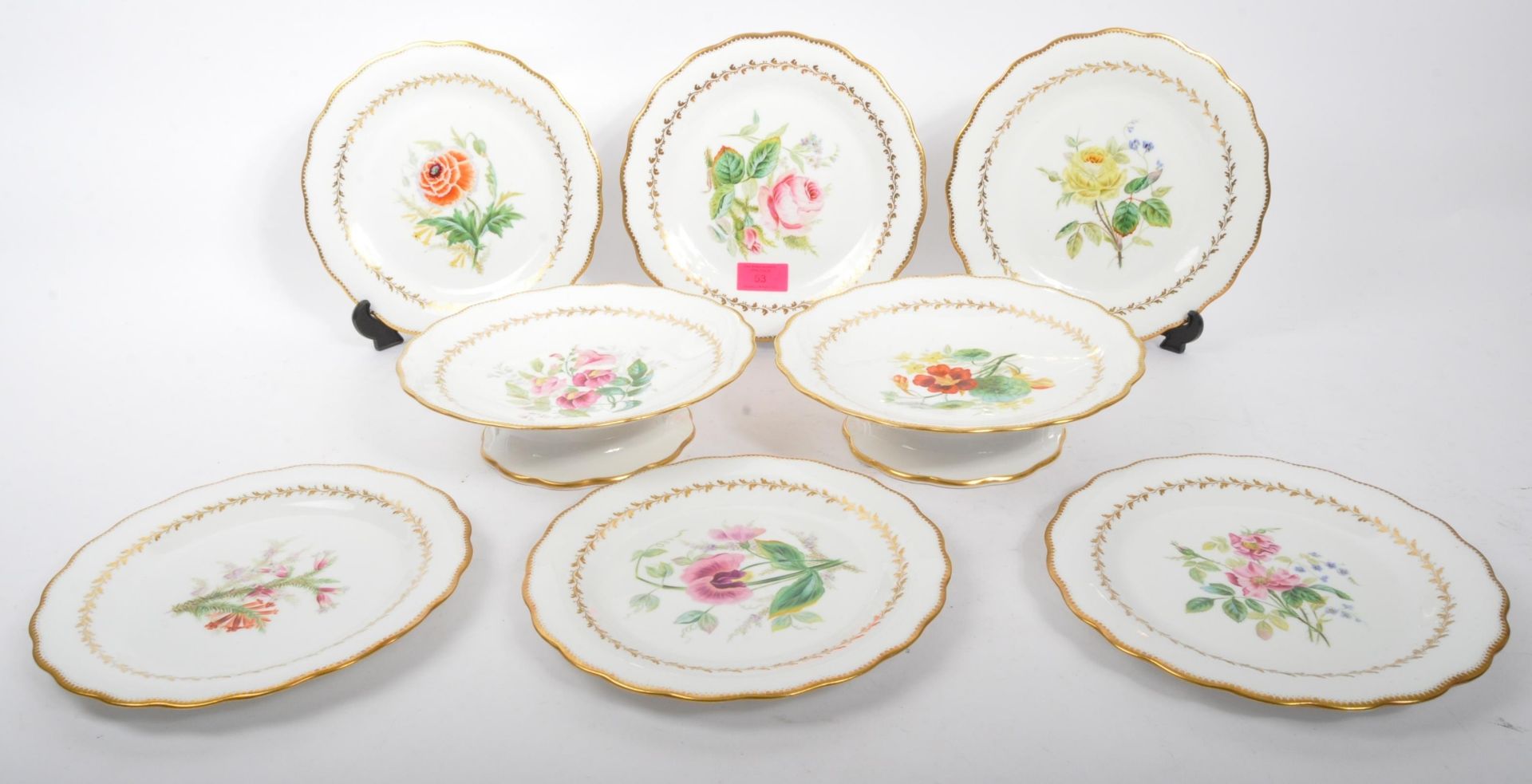 VICTORIAN BONE CHINA ENGLISH DESSERT SERVICE - Image 2 of 5