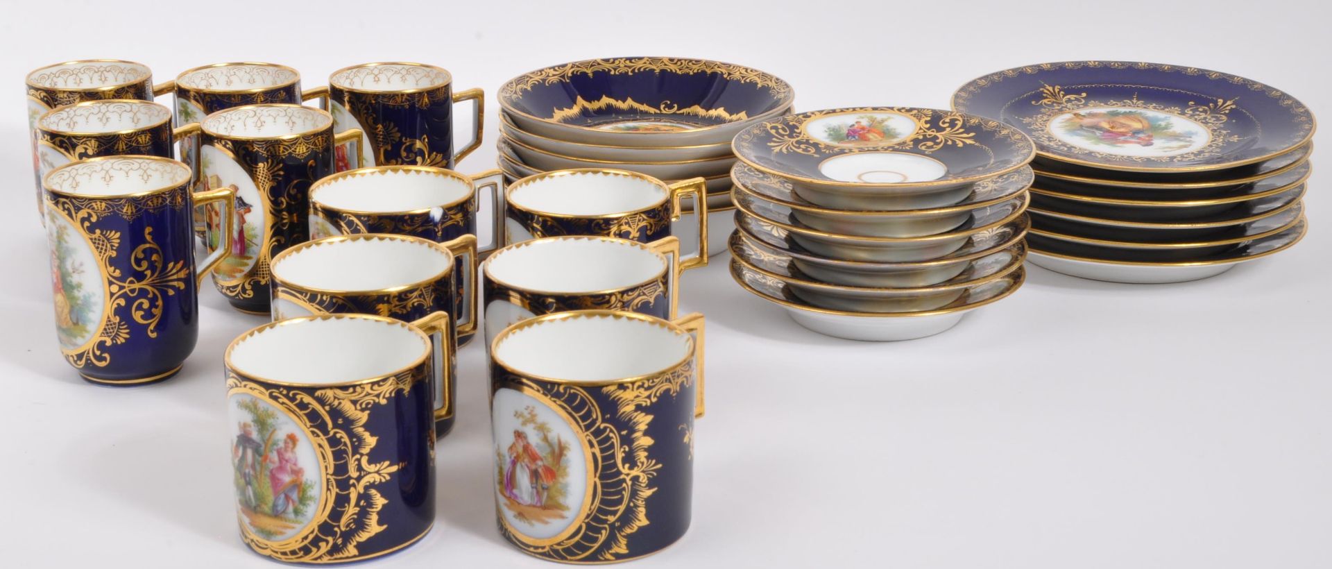 19TH CENTURY PORCELAIN ROYAL VIENNA AUSTRIAN TEA SERVICE - Image 9 of 9