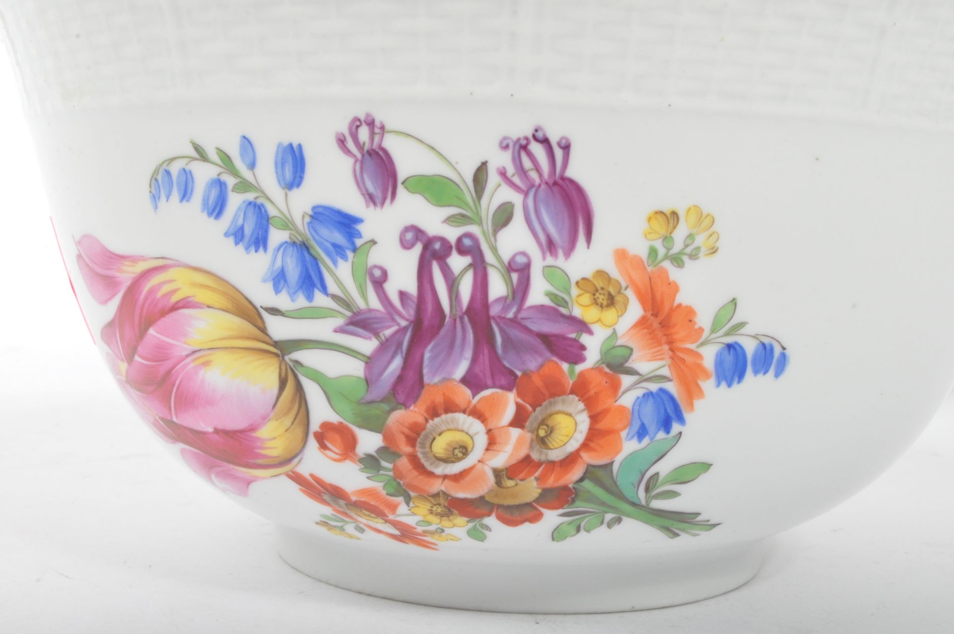 TWO 19TH CENTURY GERMAN MEISSEN PORCELAIN PLATE & BOWL - Image 5 of 6