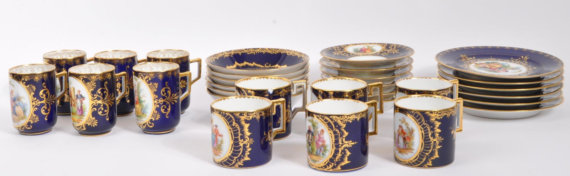 19TH CENTURY PORCELAIN ROYAL VIENNA AUSTRIAN TEA SERVICE - Image 2 of 9