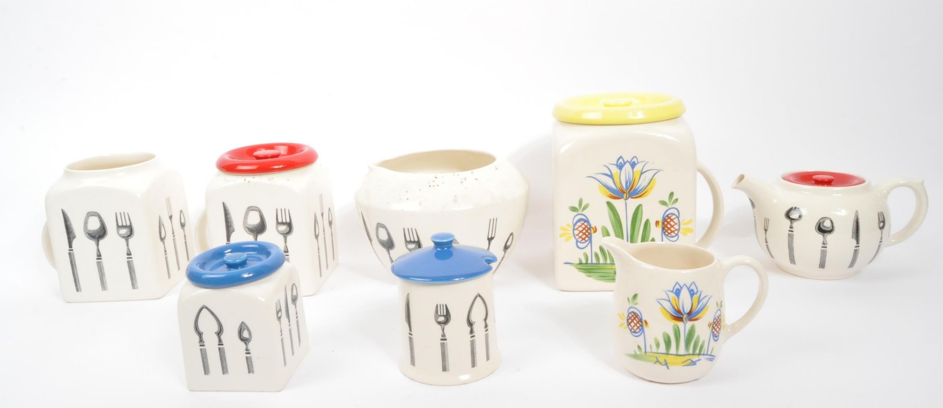 COLLECTION OF BRISTOL PONTNEY 'LONG LINE' POTTERY KITCHEN WARE