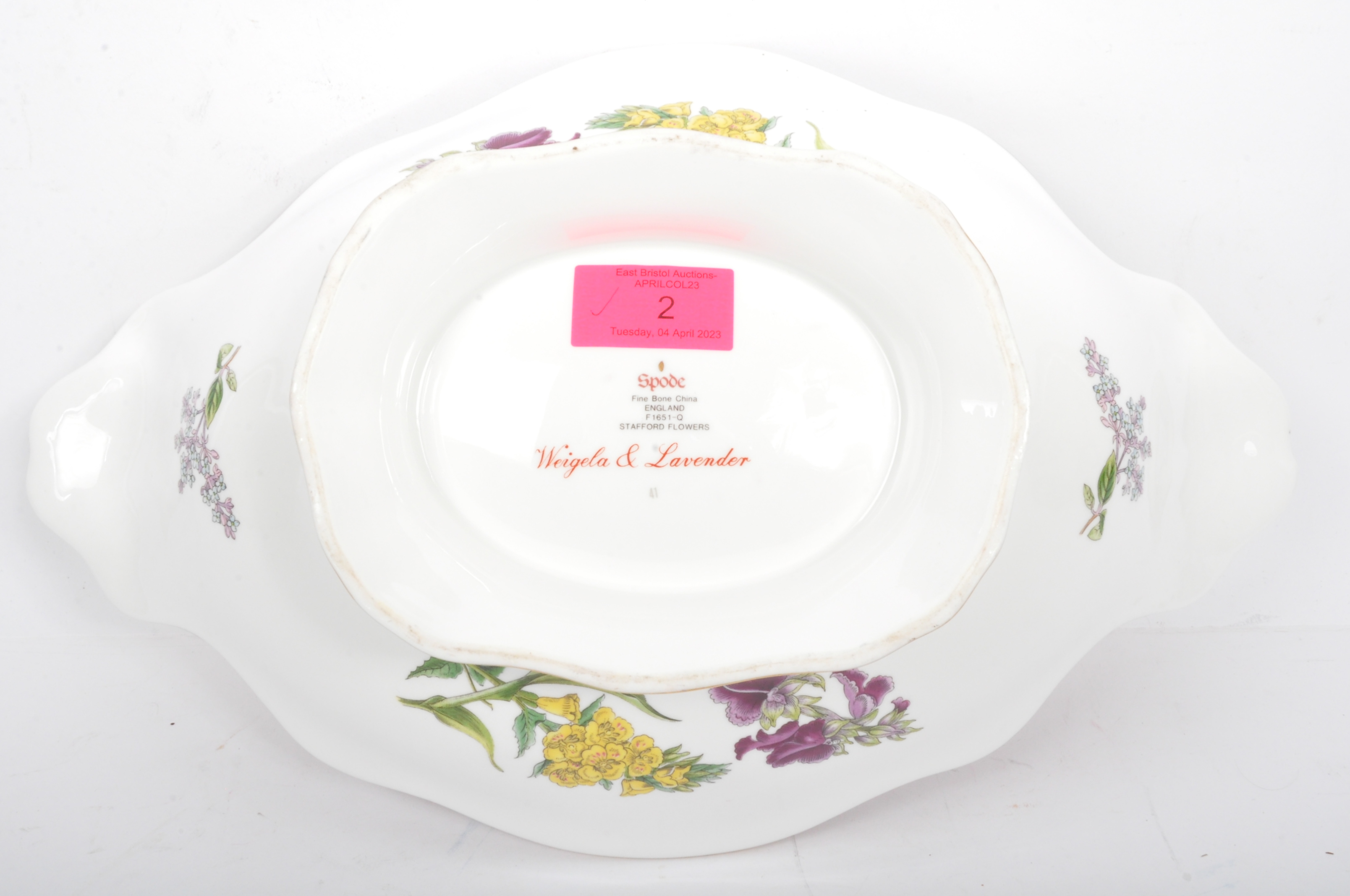 VINTAGE SPODE STAFFORD FINE BONE CHINA CENTREPIECE BOWL - Image 5 of 5