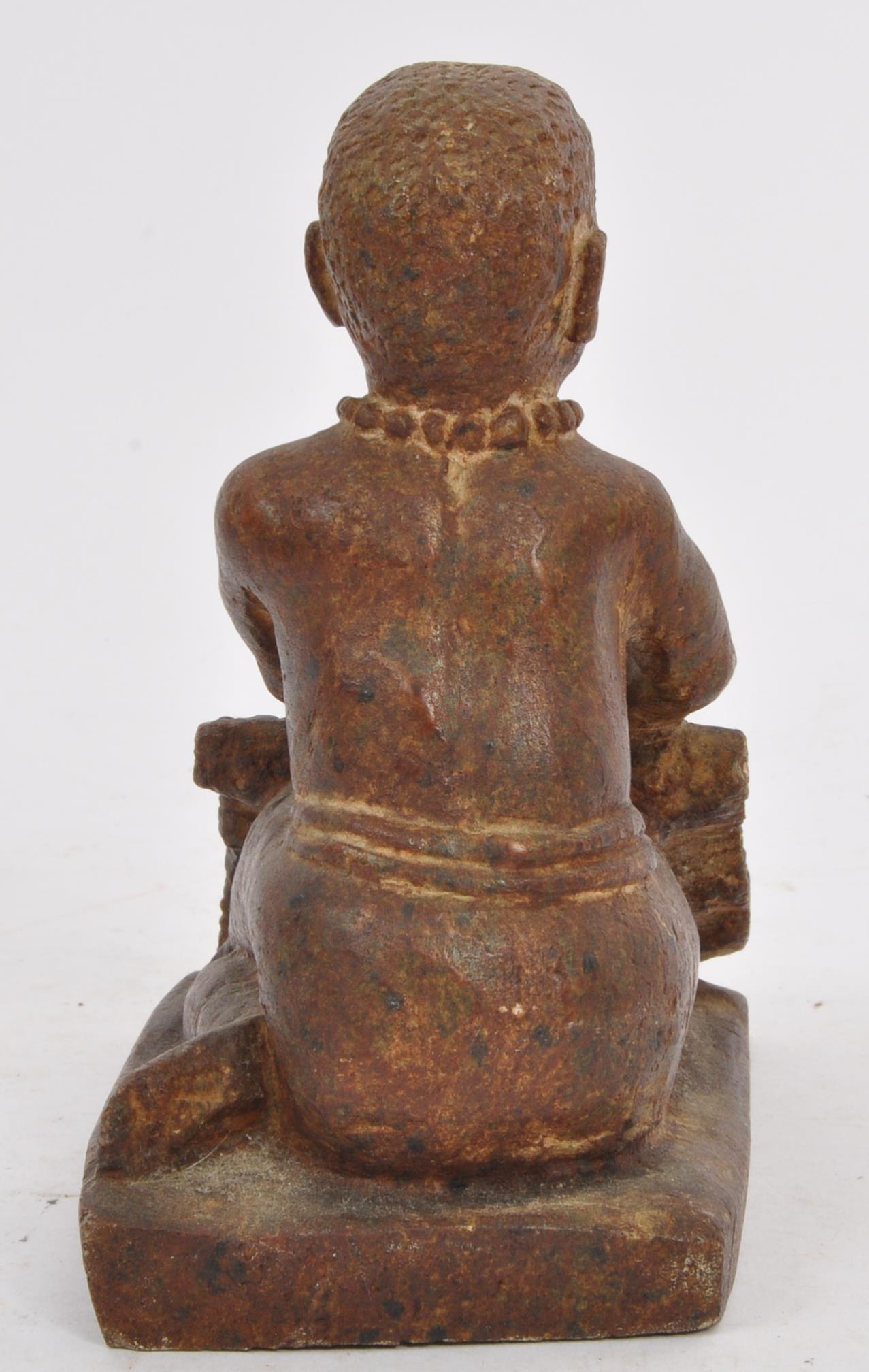 20TH CENTURY AFRICAN TRIBAL CARVED STONE FIGURAL SCULPTURE - Image 3 of 5