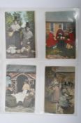 COLLECTION OF WELSH NATIONAL COSTUME RELATED POSTCARDS