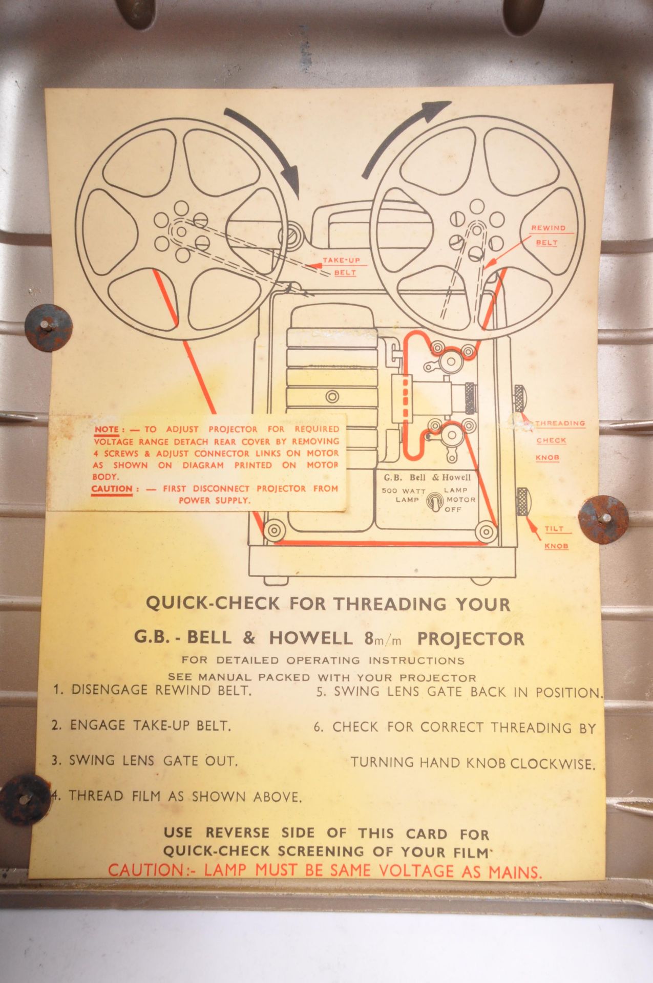 G. B. BELL & HOWARD - VINTAGE 20TH CENTURY PROJECTOR - Image 3 of 5