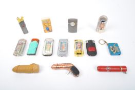 ASSORTMENT OF VINTAGE NOVELTY EROTIC THEMED LIGHTERS