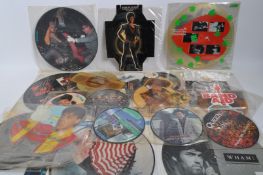 LARGE COLLECTION OF VINTAGE VINYL RECORDS - PICTURE DISCS