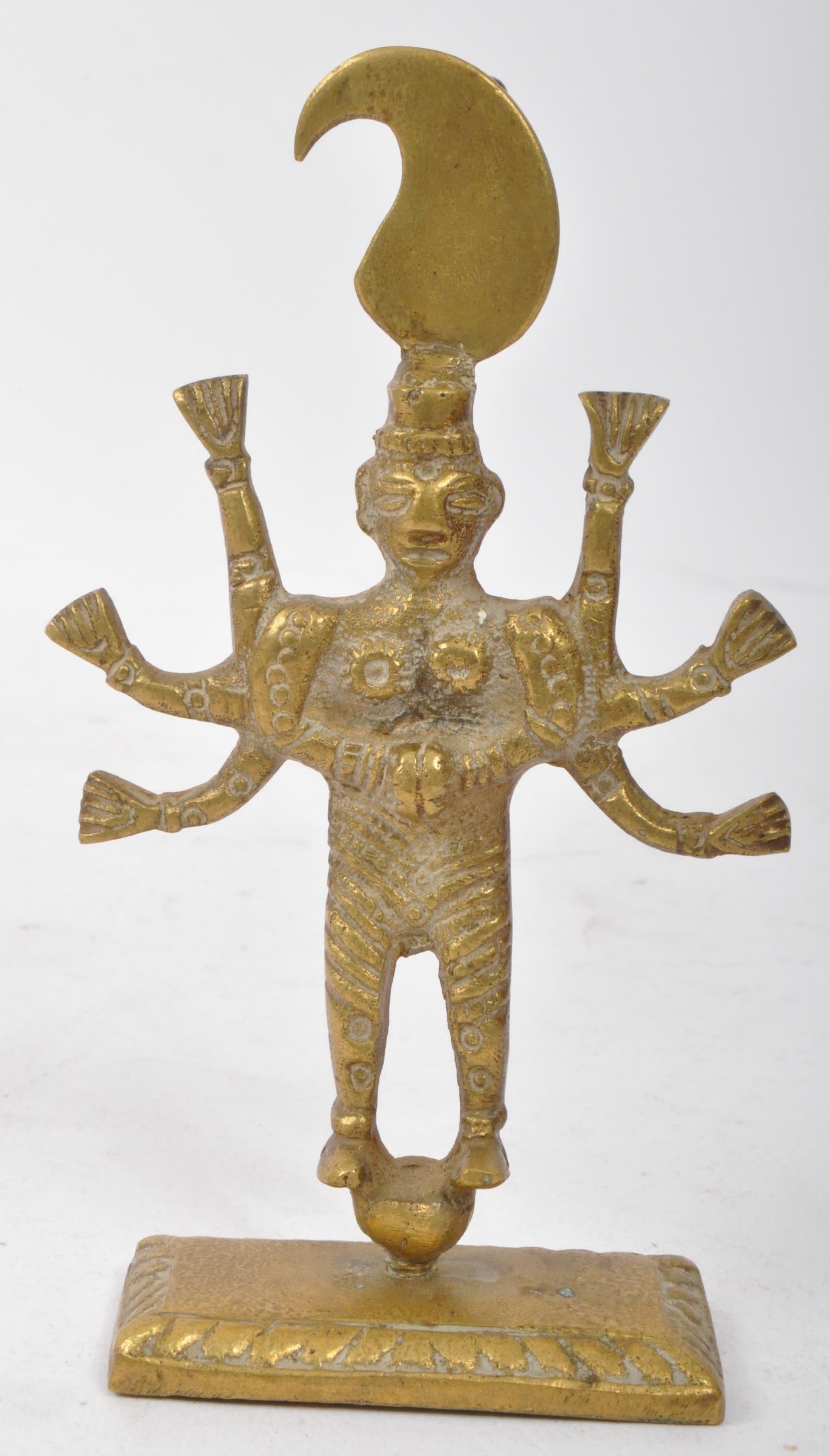 COLLECTION OF INDIAN BRONZE AND BRASS DEITY FIGURES - Image 5 of 6